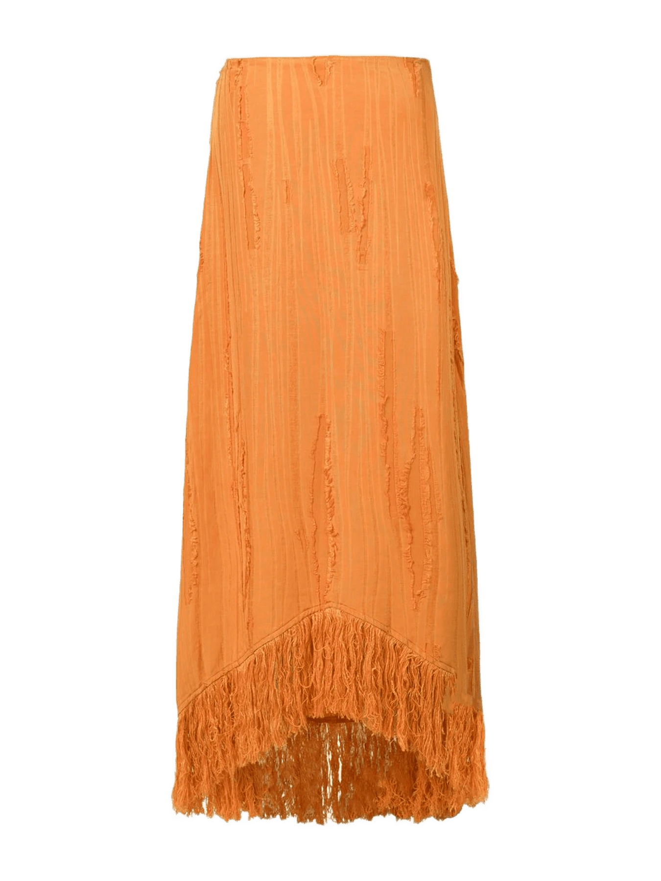 Yellow The Label Lennie Fringe Skirt — Orange