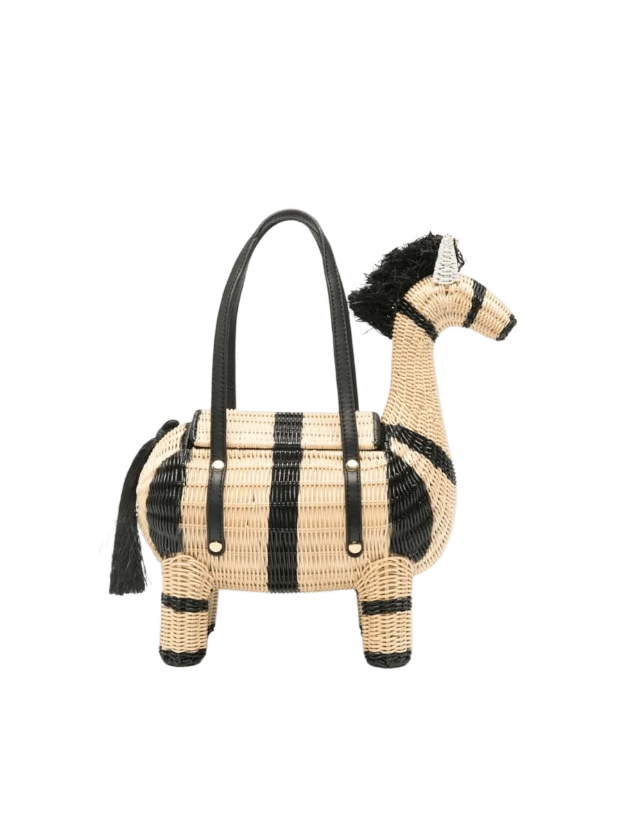Serpui Lewis Zebra Striped Tote Bag