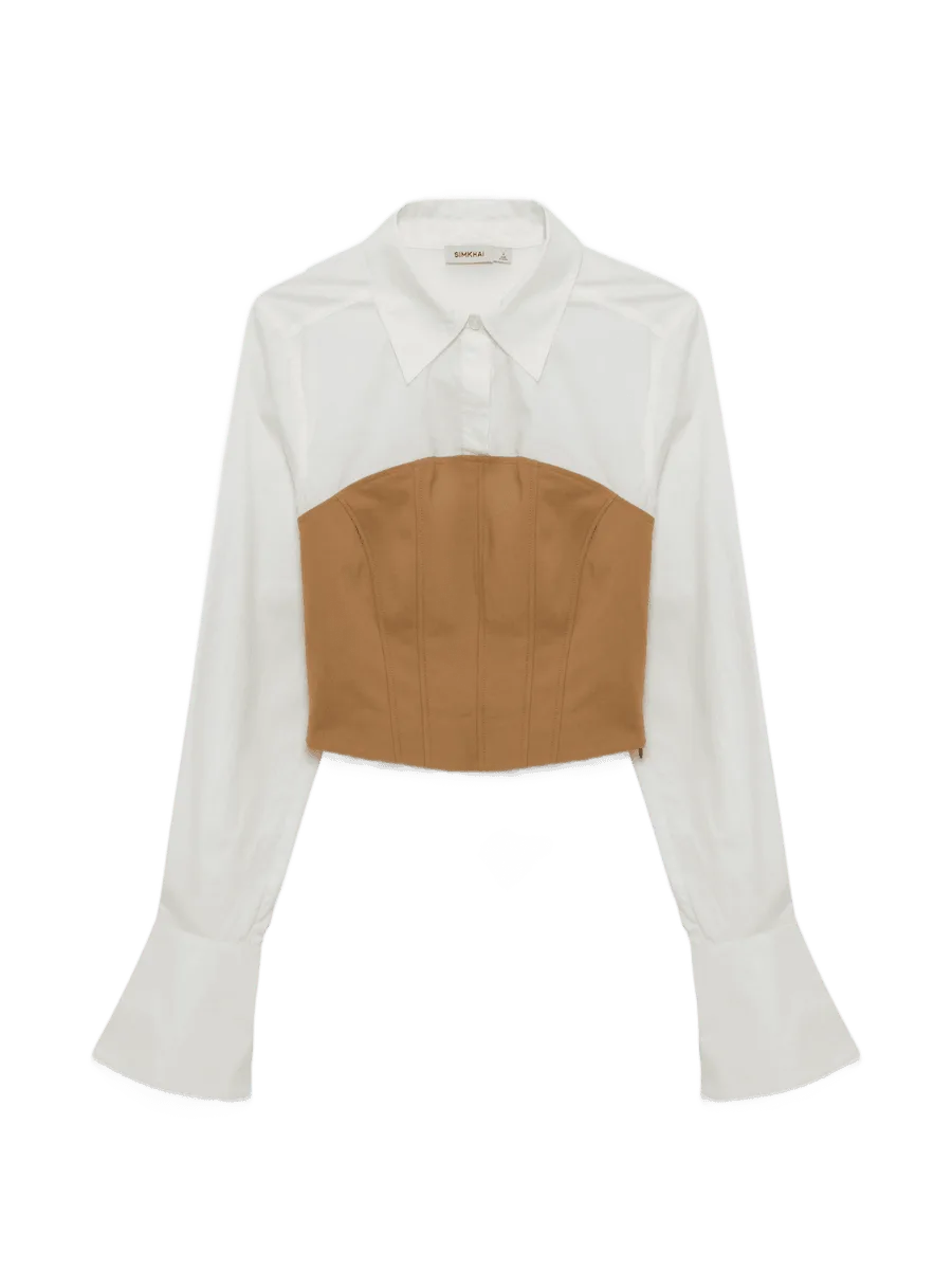 SIMKHAI Lidey Cotton Combo Top