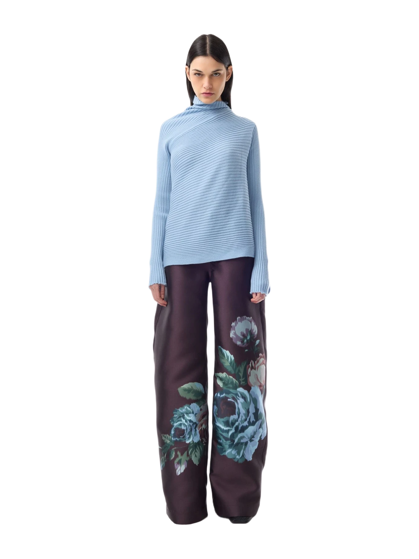 Marques' Almeida Light Blue Merino Draped Jumper