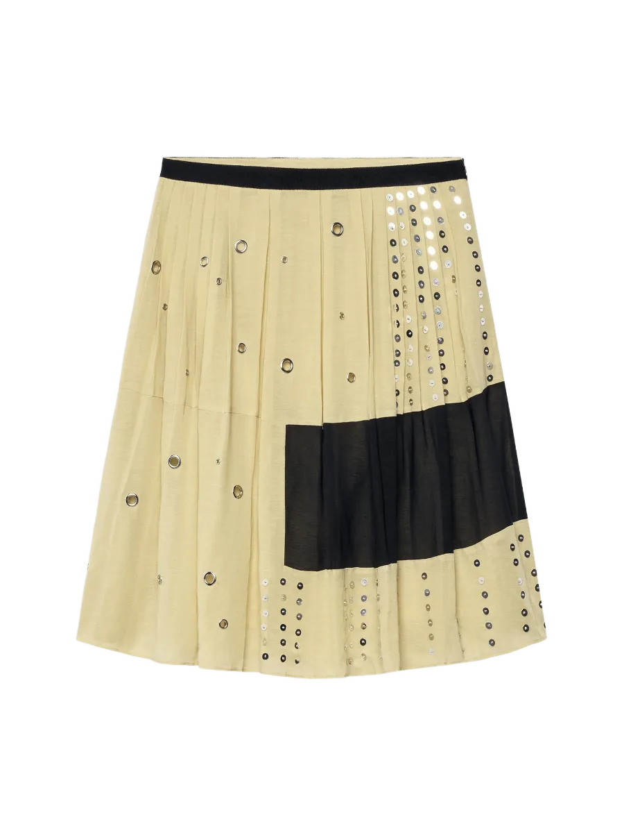 Zara Linen-Blend Beaded Skirt - The Item