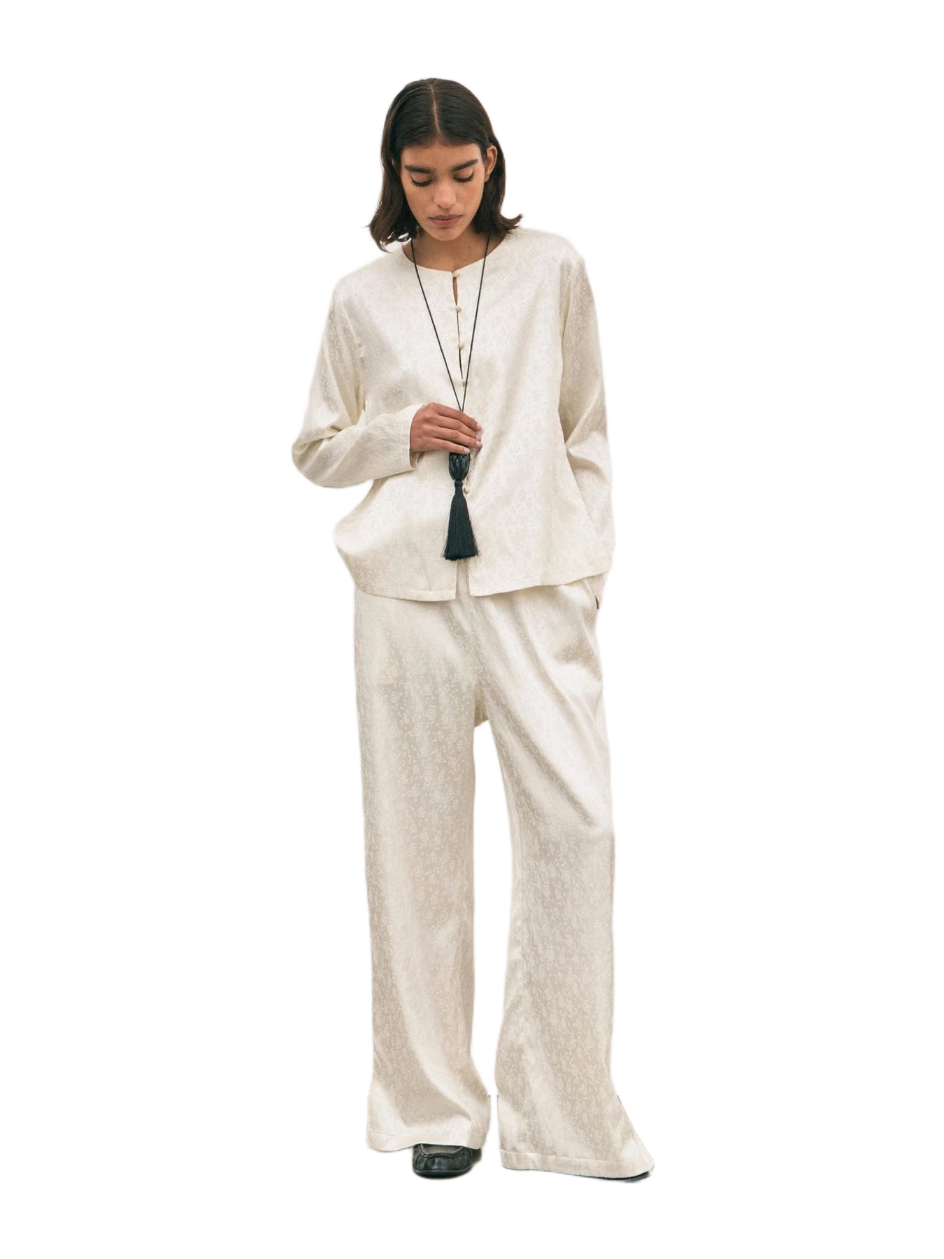 Solaqua Lola Pants - Ivory Jacquard