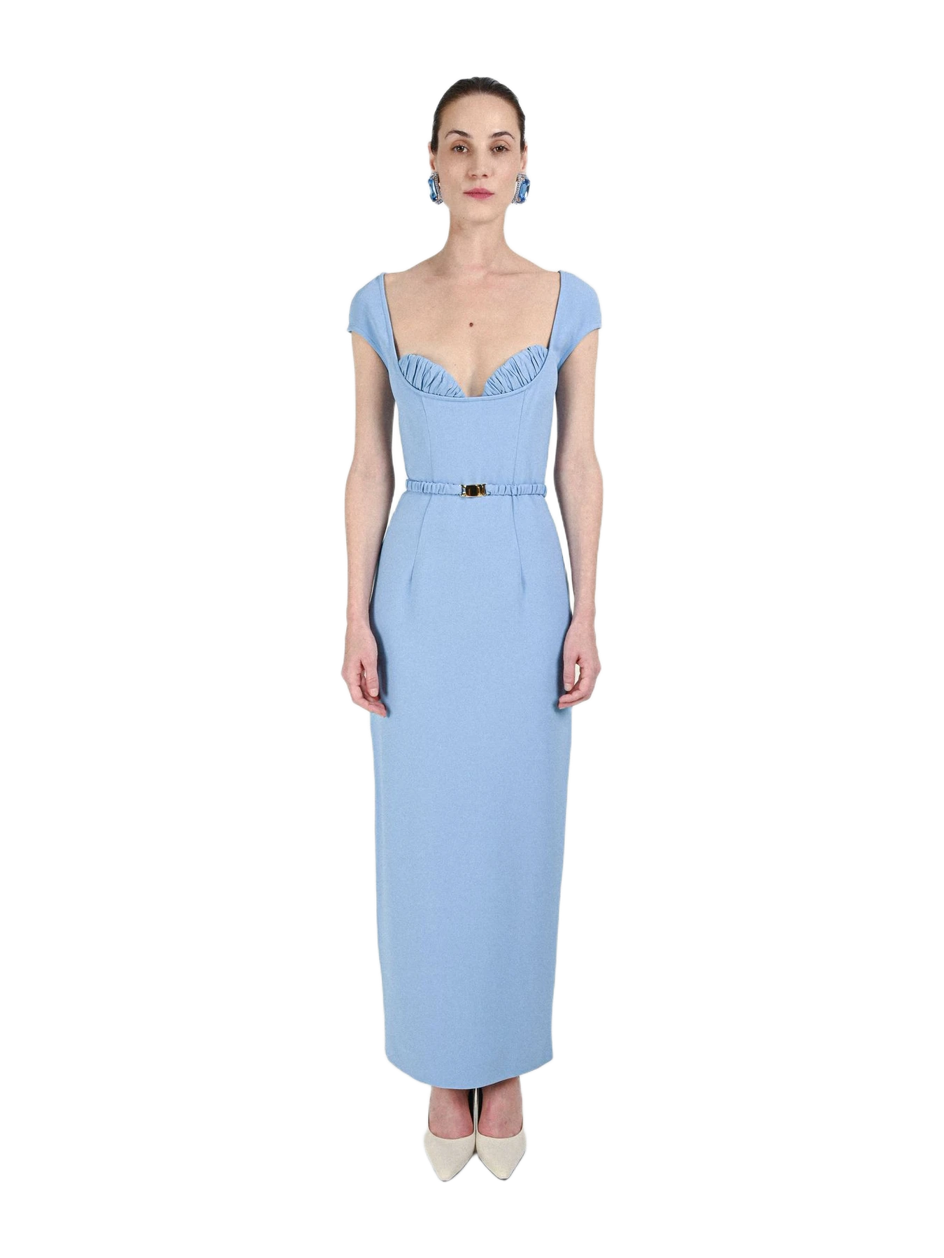 Rowen Rose Long Dress with Bra and Matching Belt