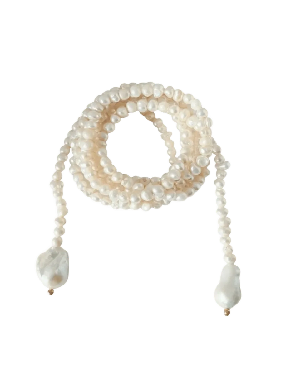 Doors Long Pearl Necklace
