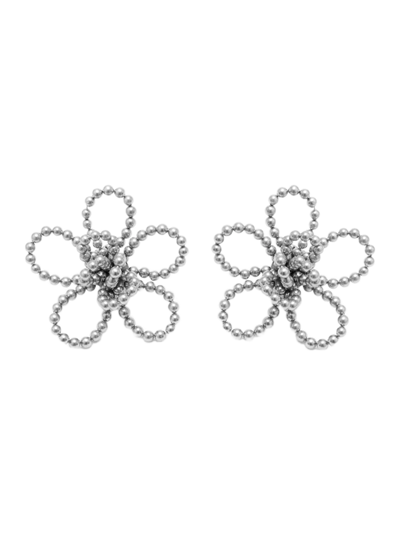 1concept Loop Petal Earrings - Silver