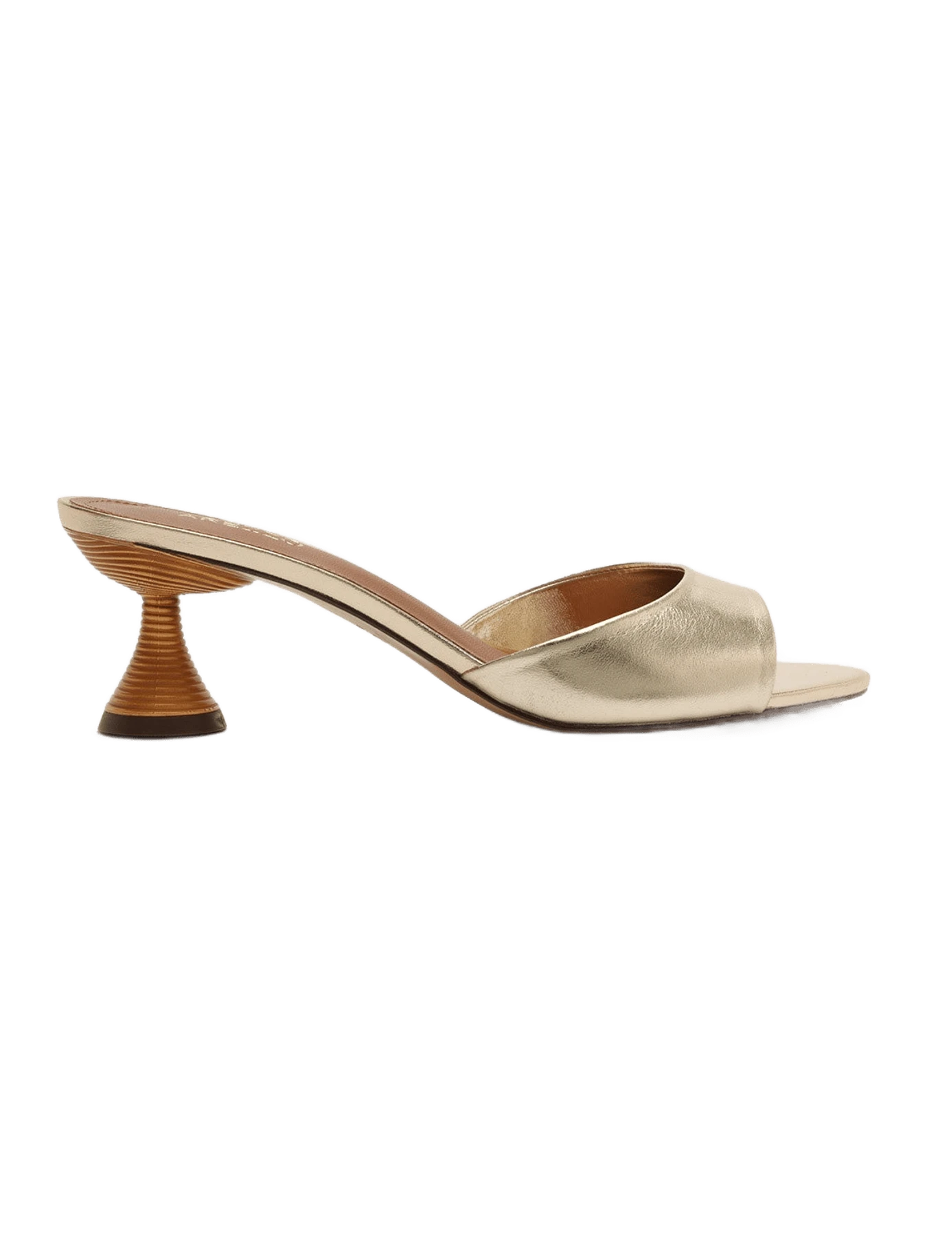 Arezzo Luciana Low Stiletto Leather Sandal