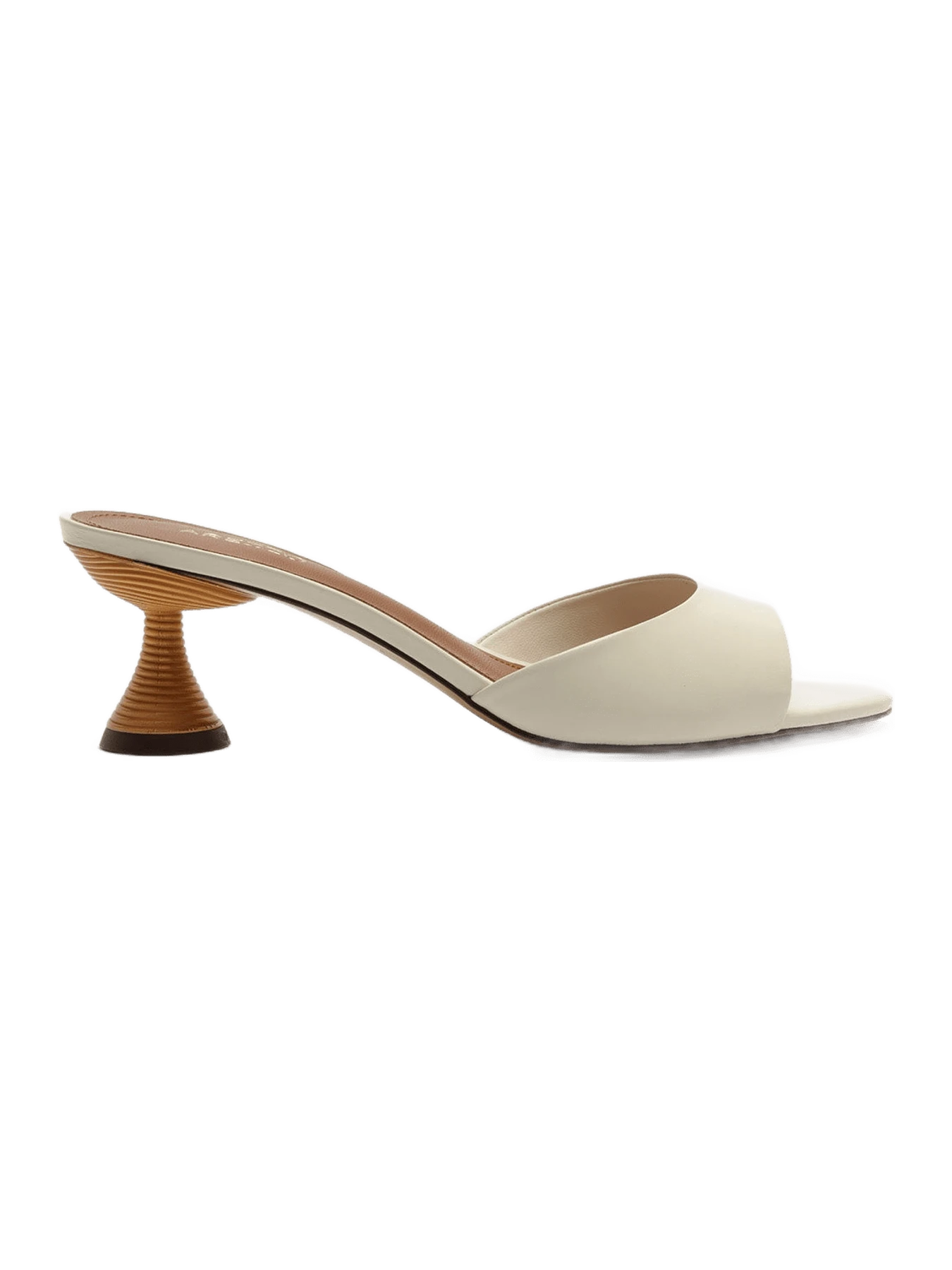 Arezzo Luciana Low Stiletto Leather Sandal