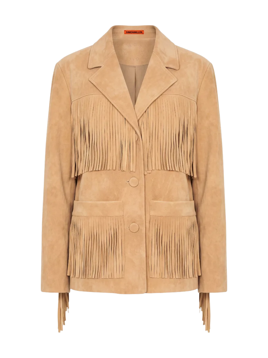 Simon Miller Mabel Vegan Leather Fringe Jacket