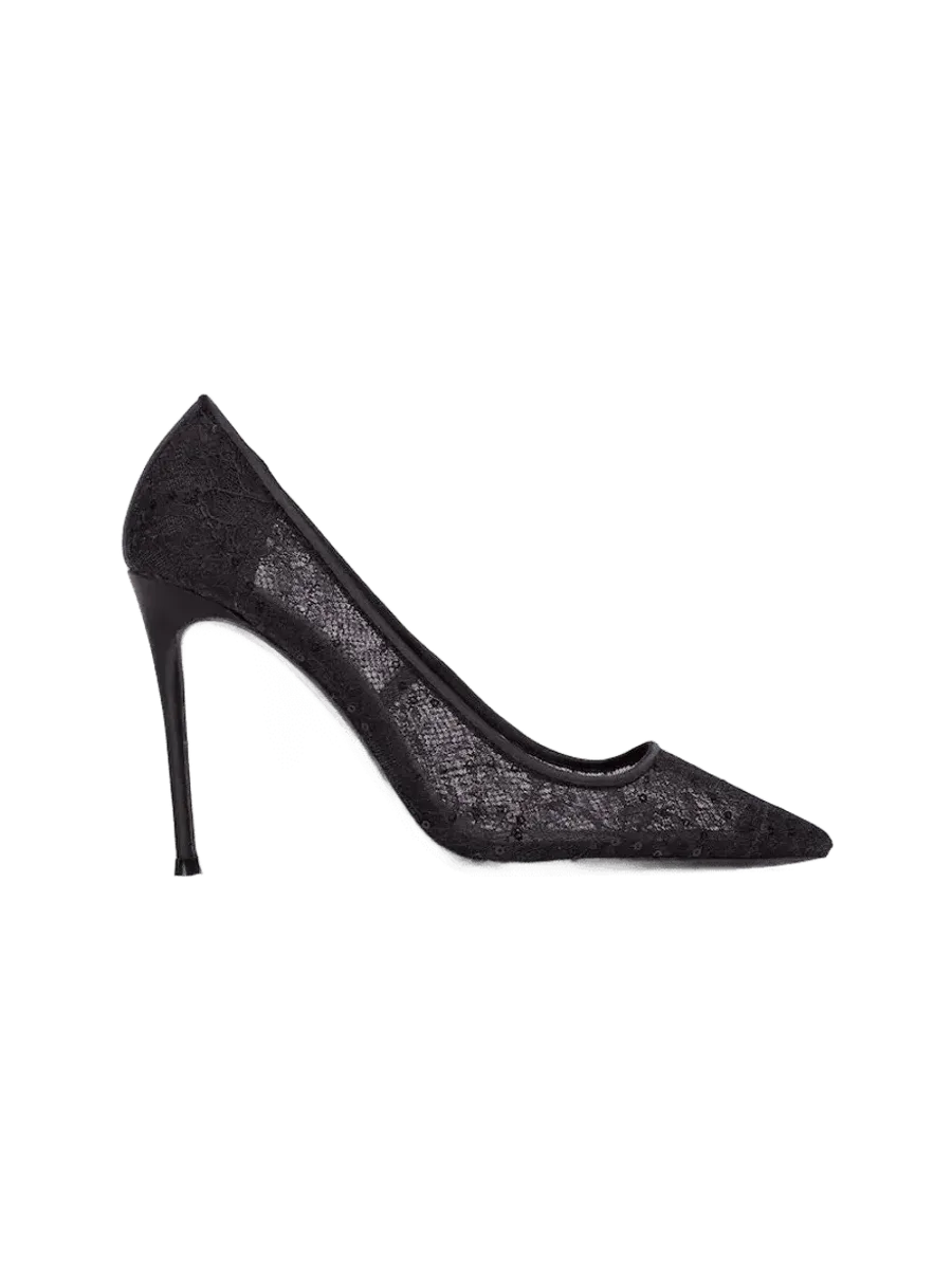 Black Suede Studio Marina 100 Pump