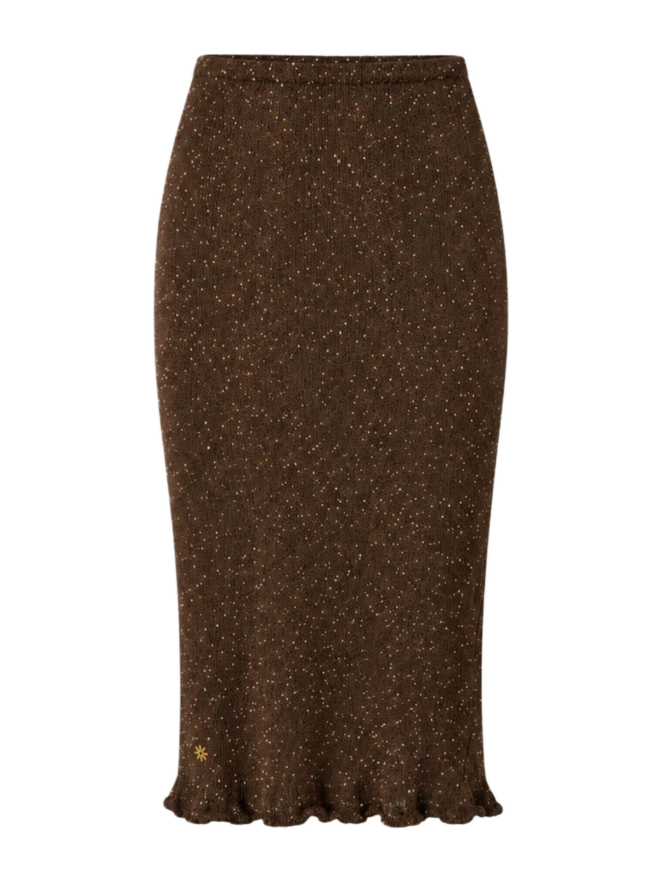 Asta Resort Michaela Midi Skirt - Dark Chocolate Sequin