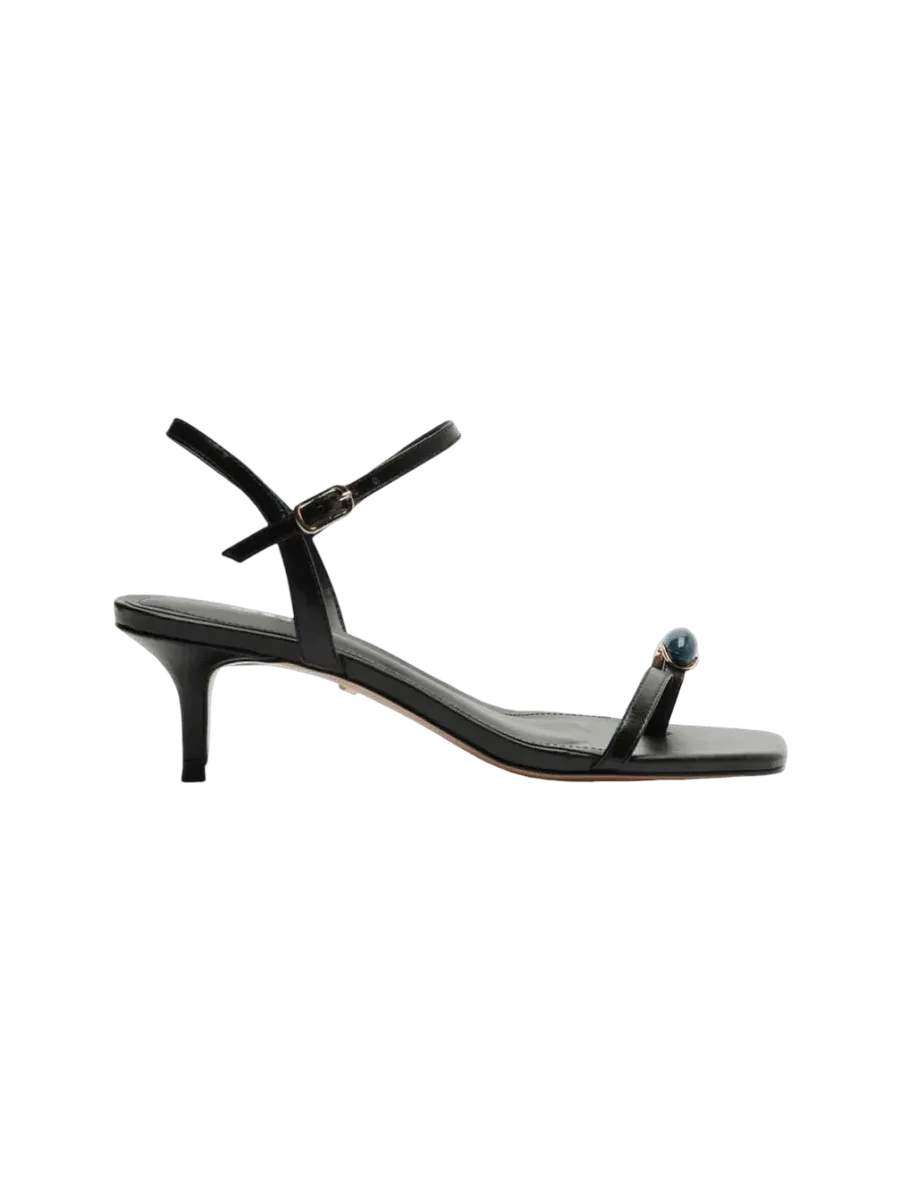 Mid Stiletto Leather Sandal