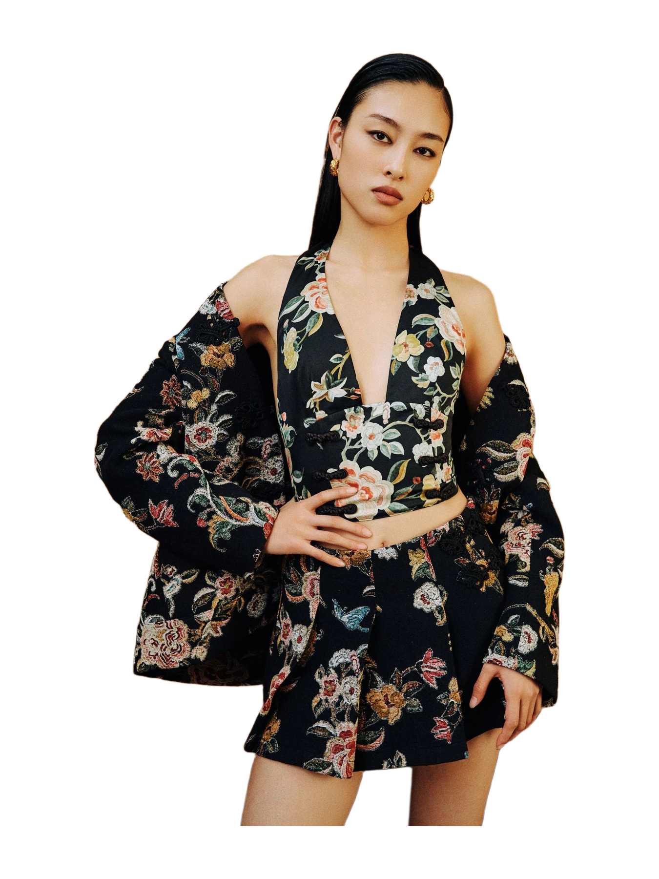 Sau Lee Miles Brocade Jacket