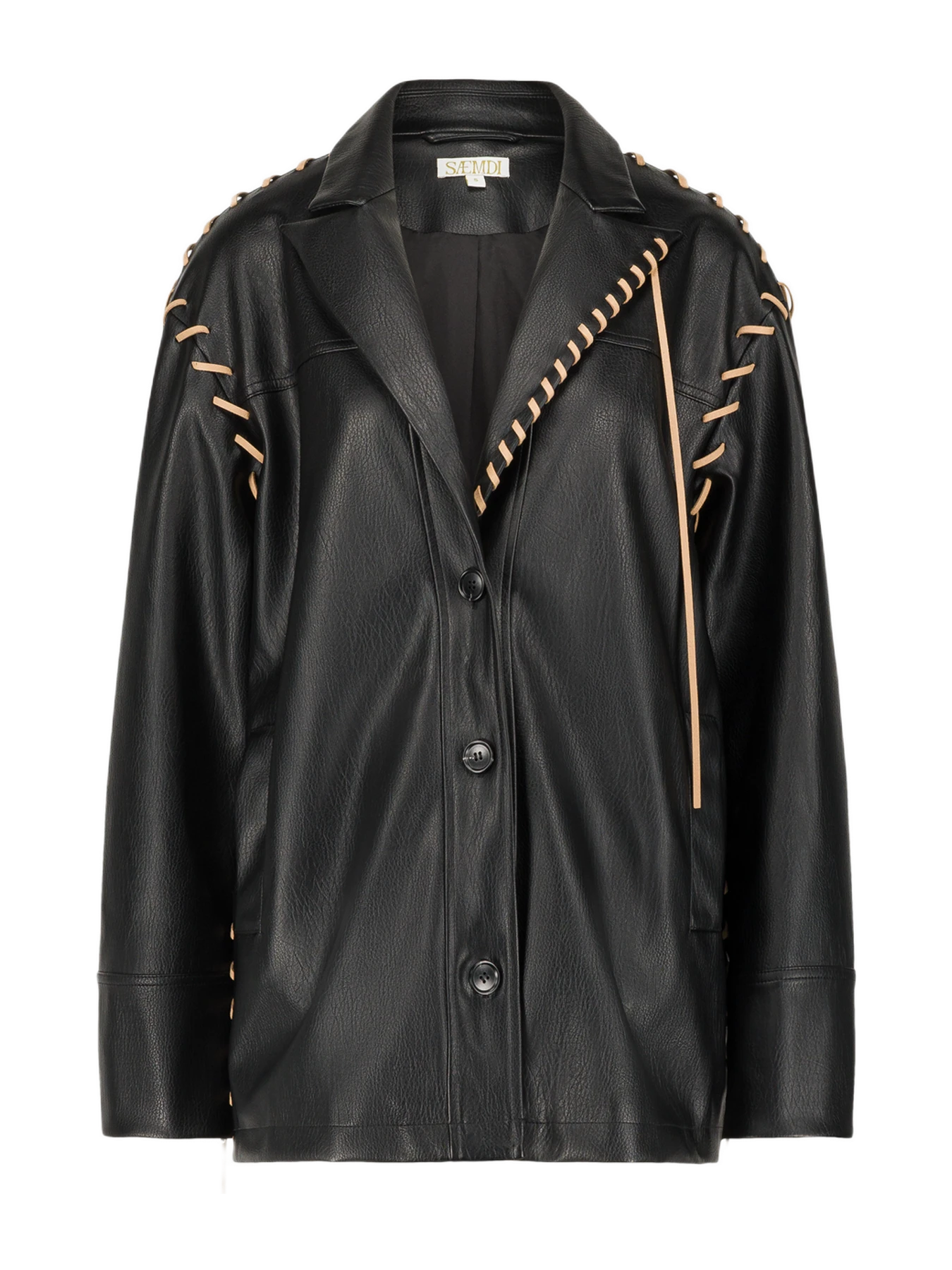 Saemdi Milla Oversized Faux Leather Jacket