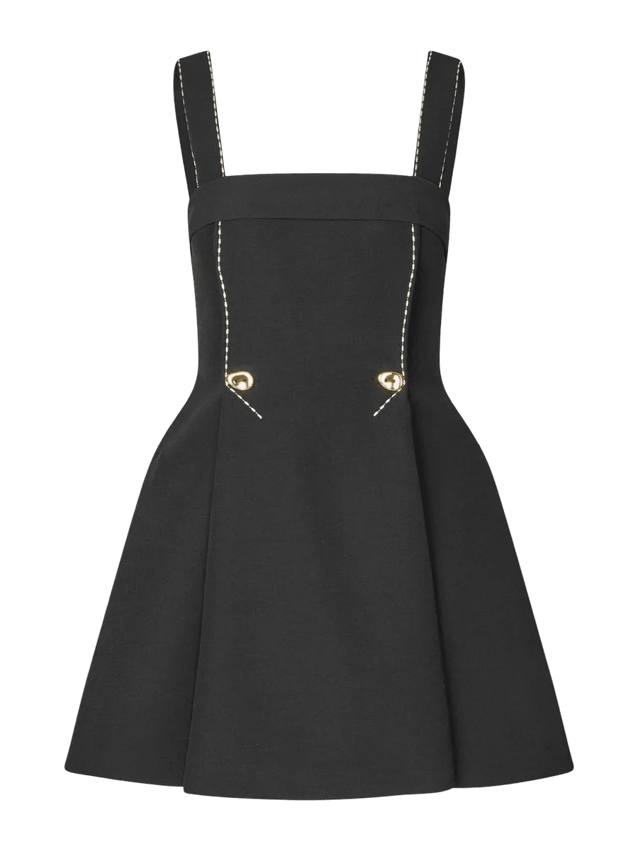 Stine Goya Mini Dress w/ Adjustable Straps - Jet Black