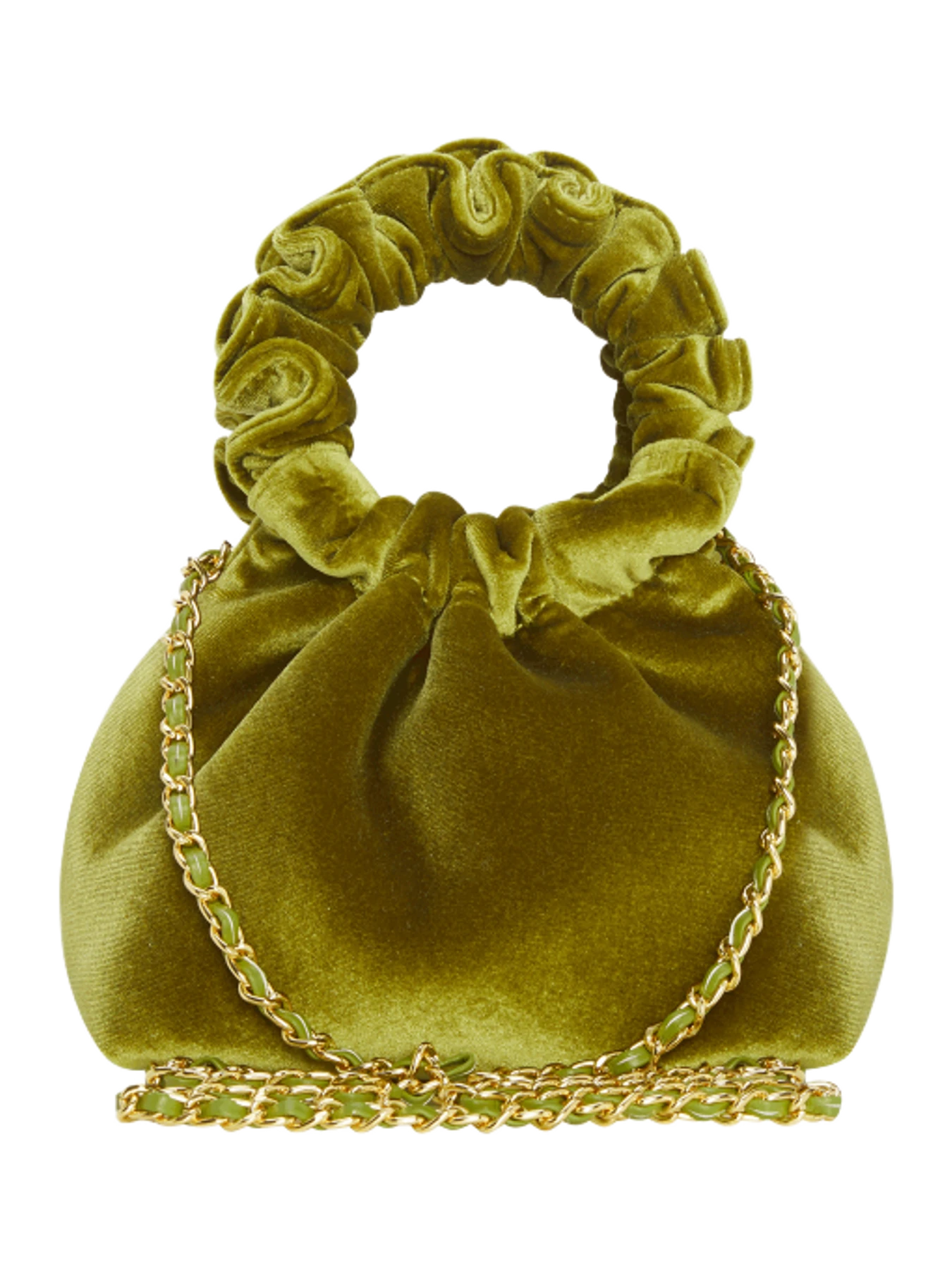 Verafied New York Mini Emerald Velvet Cloud Bag