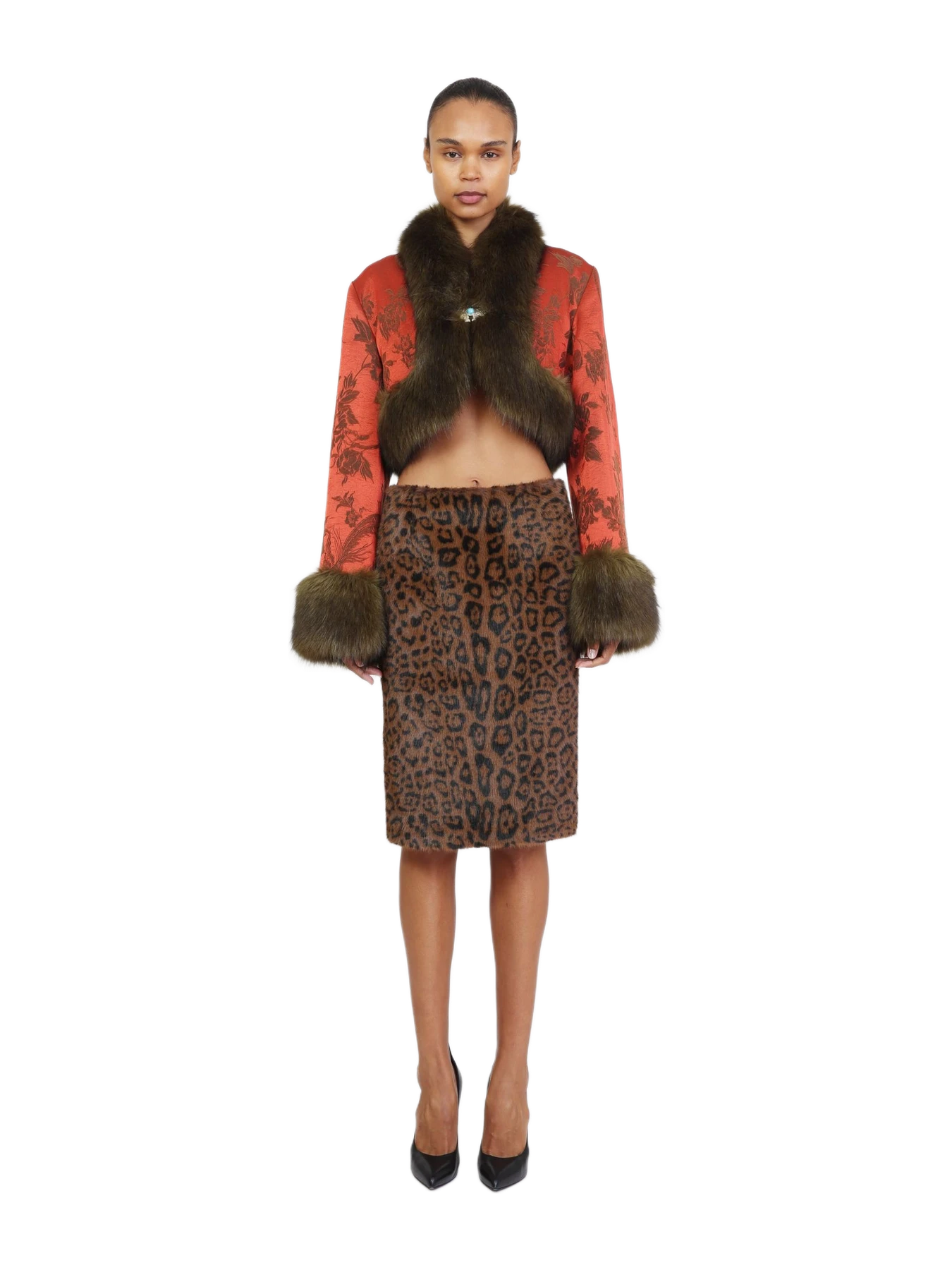Kim Shui Moon Silk Brocade Cropped Jacket Pre Order