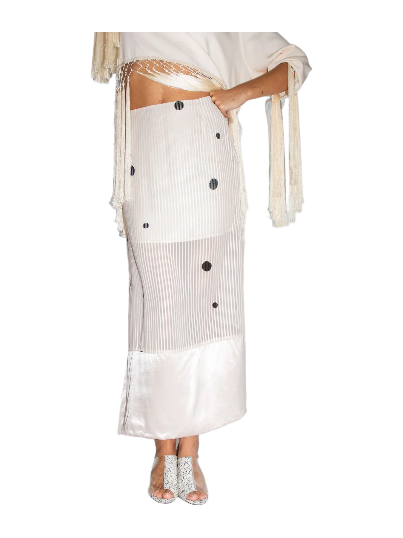 Mr. Larkin Lou Lou Satin Hem Skirt