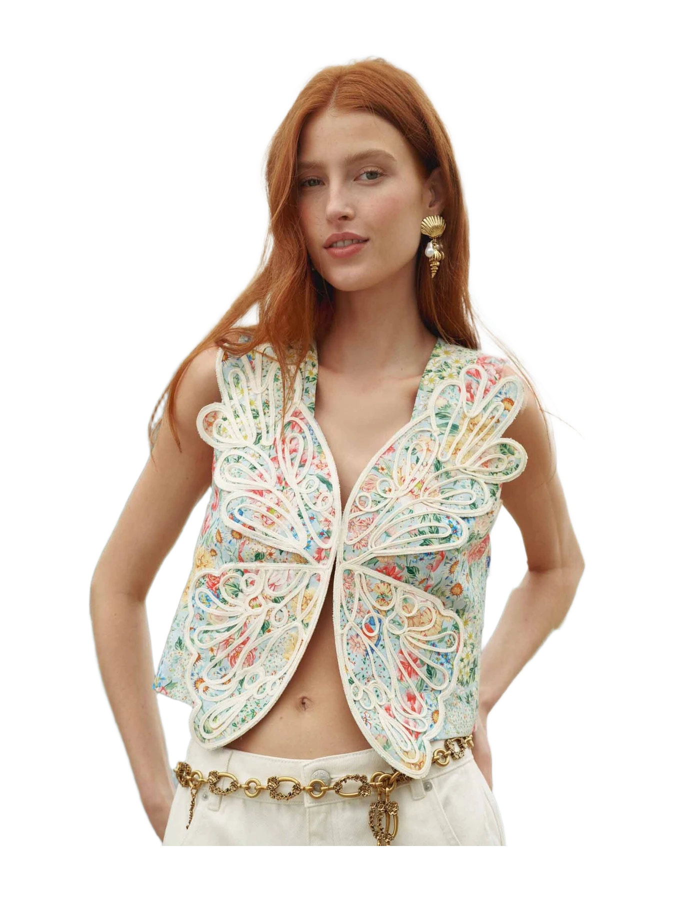 Farm Rio Multicolor Rendeira 3d Vest