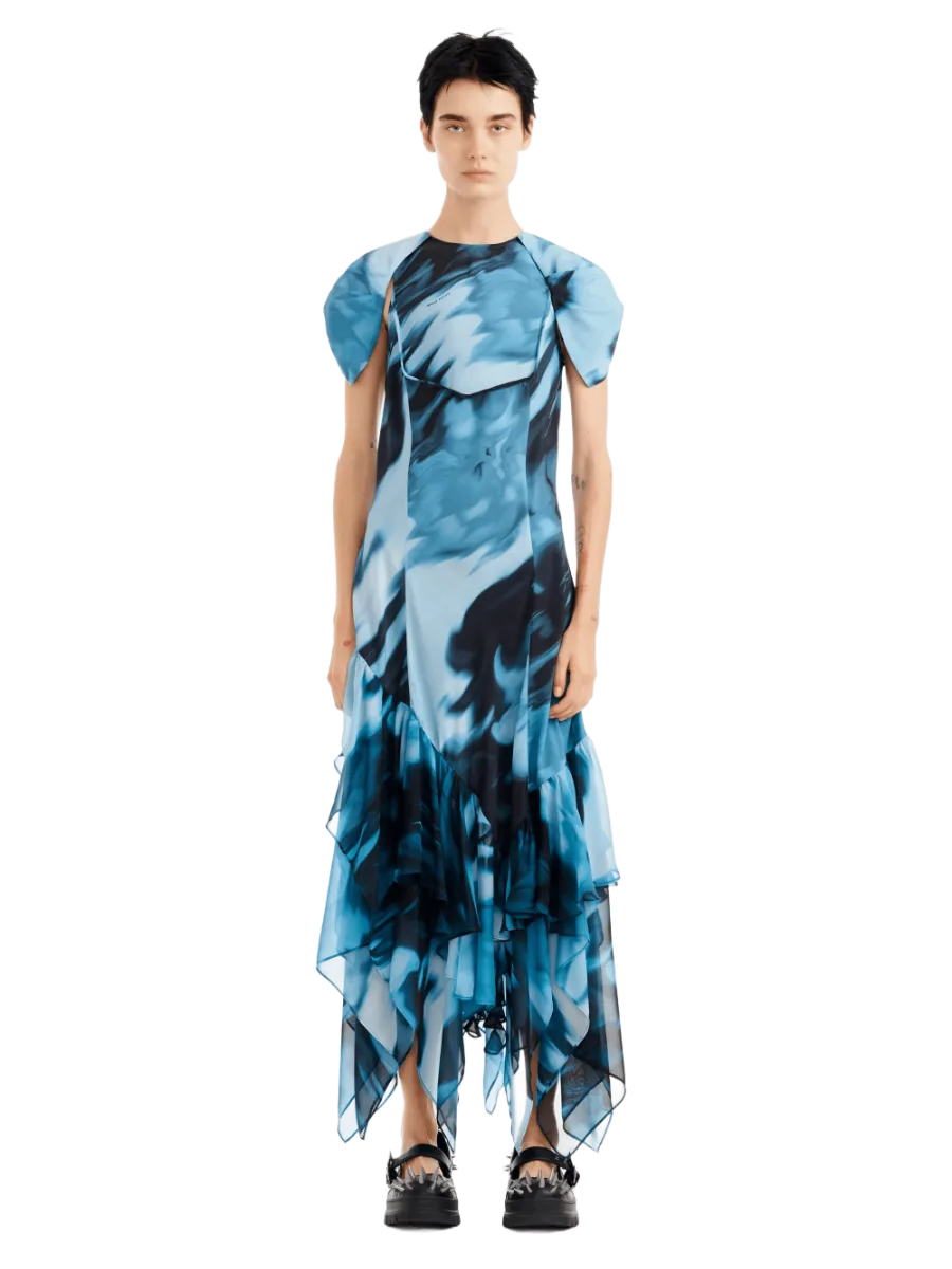Collina Strada NAVY MELTING BLOOM HILLARY DRESS