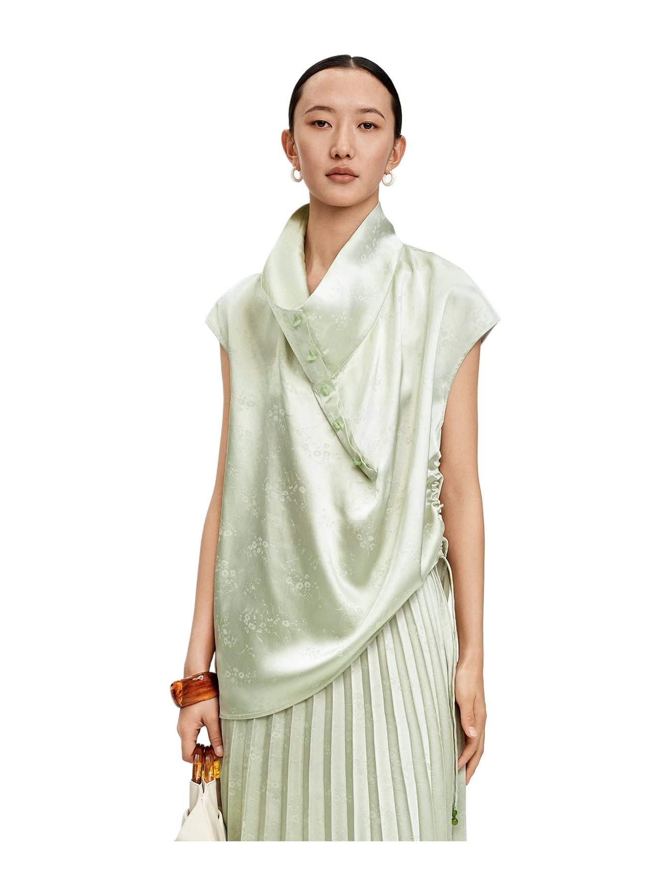SELFWHO New Chinese Style Satin Top