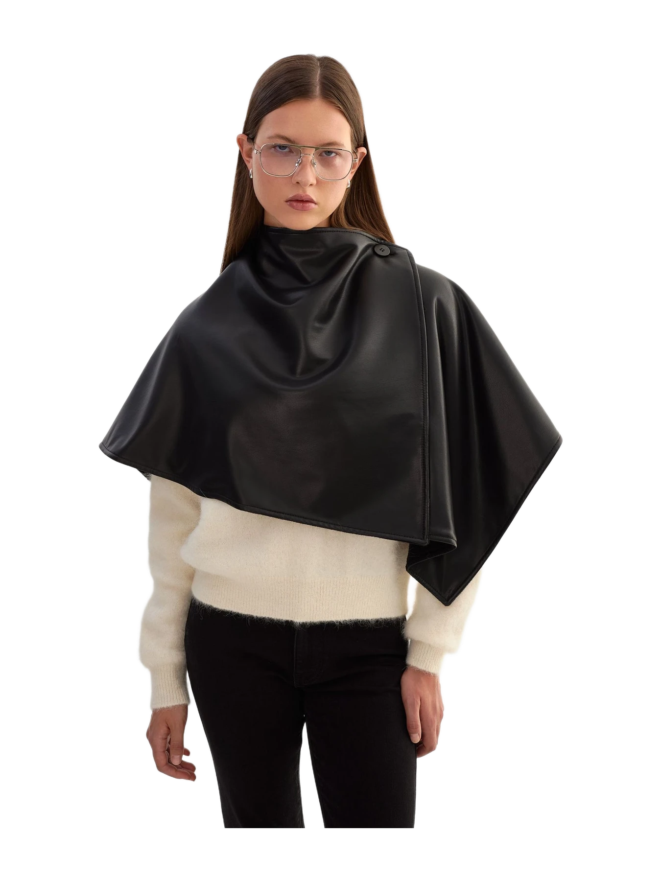 Lamarque Nezra Reversible Faux Leather Cape