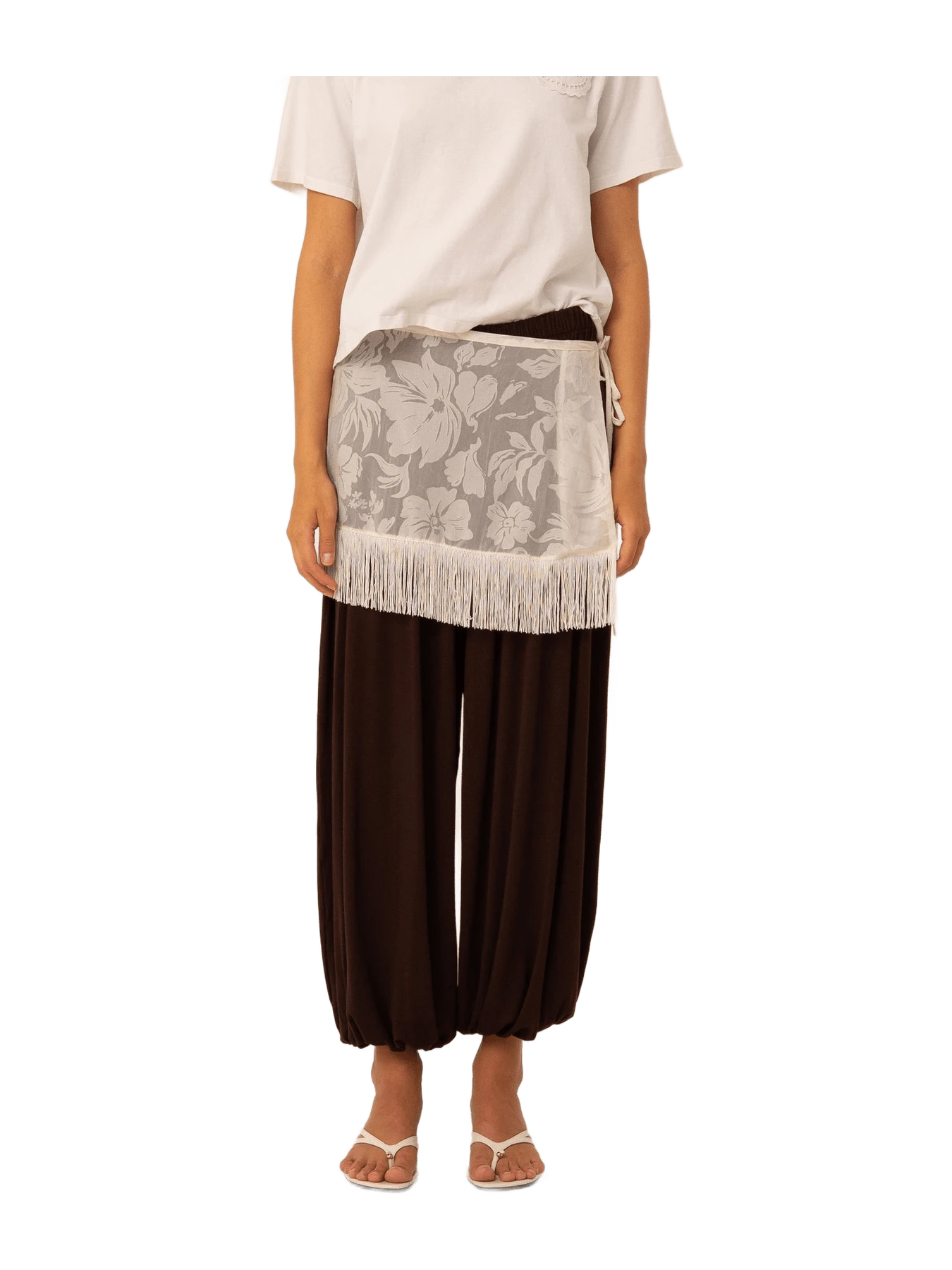 Carmen Says Nice Lace Fringe Wrap Skirt