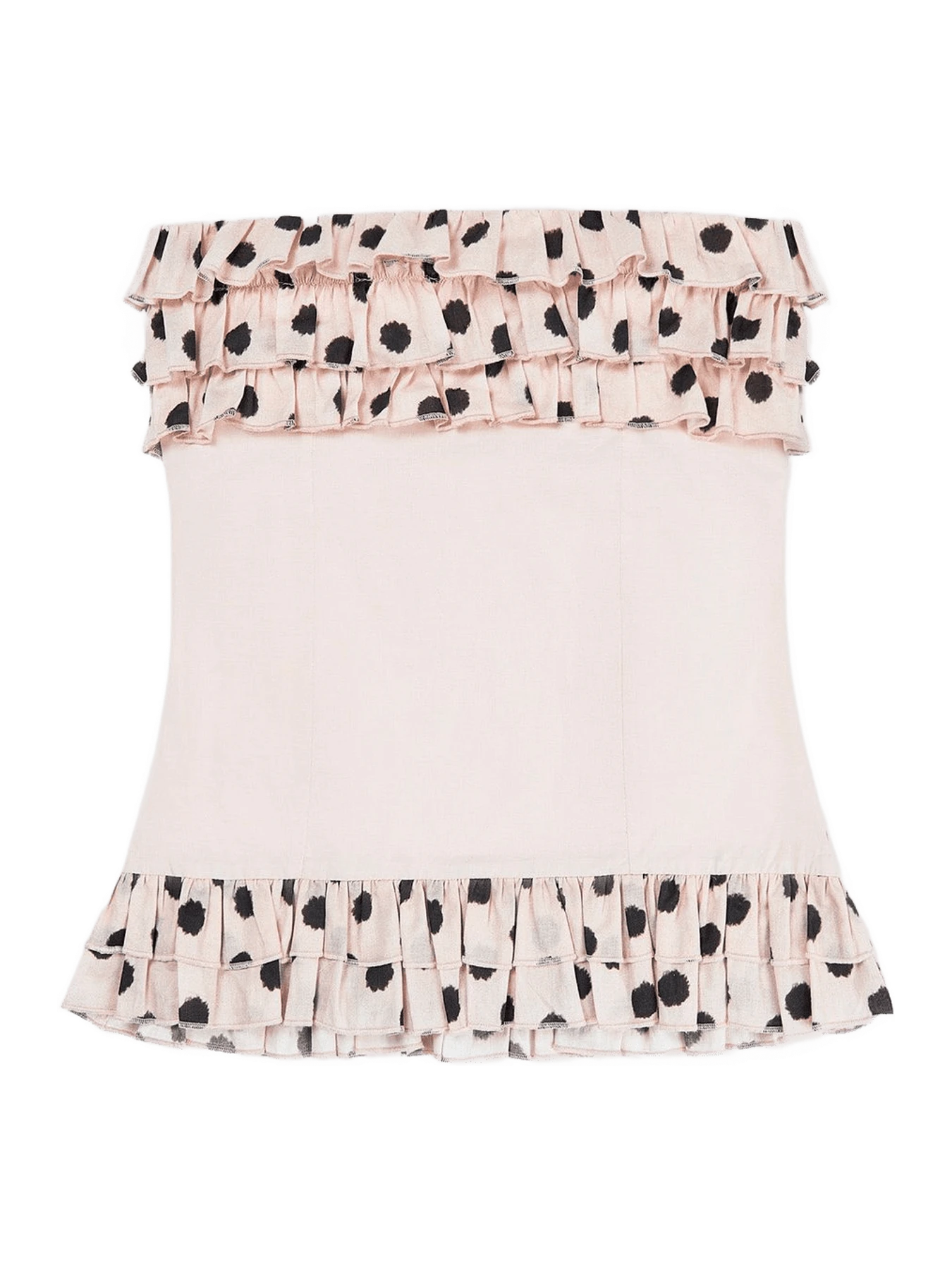 Carmen Says Noctis Beige Polka Dot Print Top