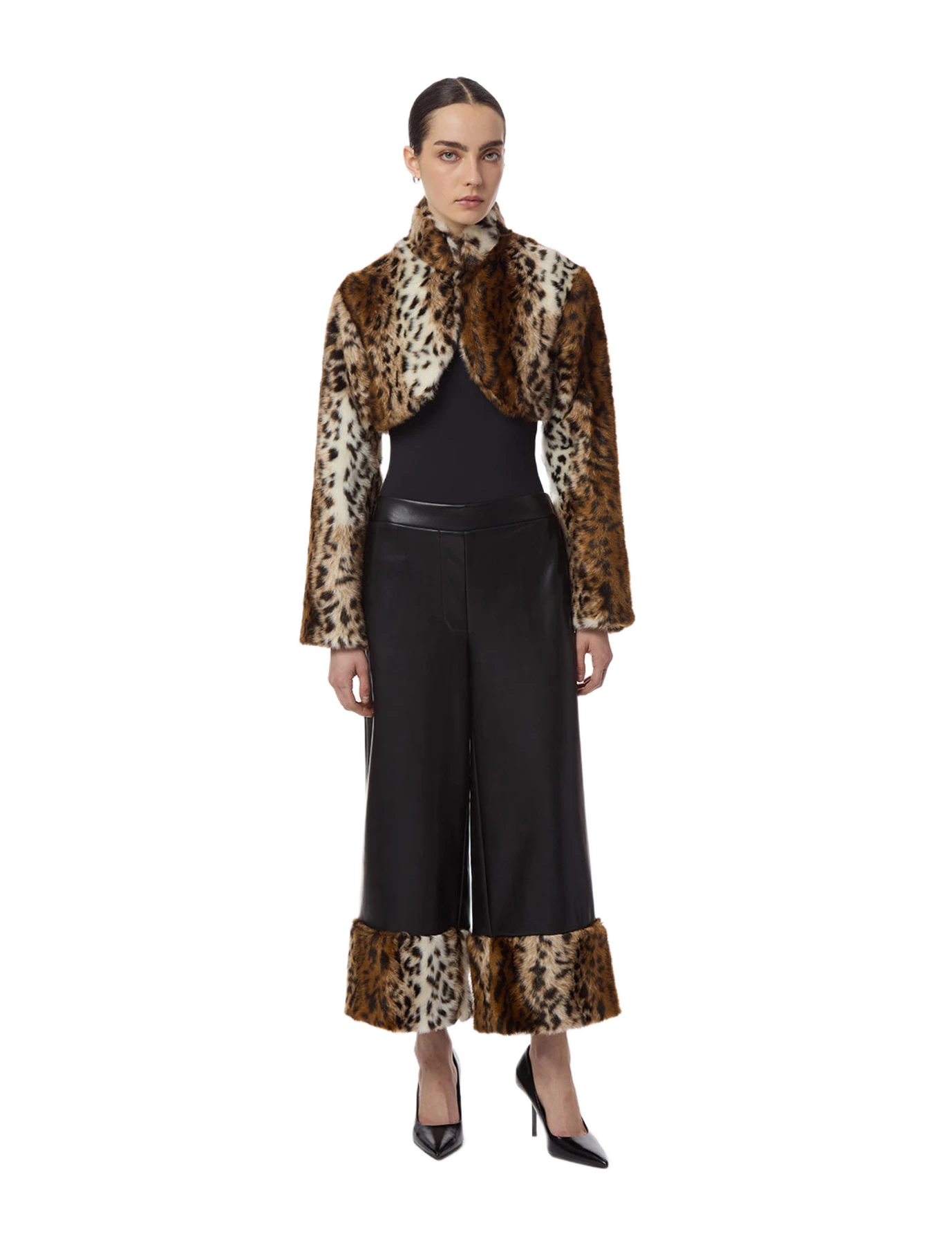 Apparis Odette Shaved Leopard Bolero