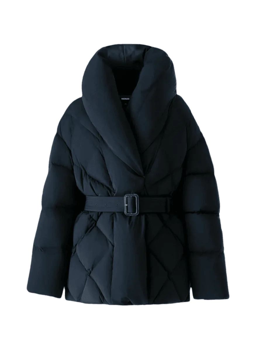 Mackage OLIVE-Z Down Belted Jacket With Shawl Collar