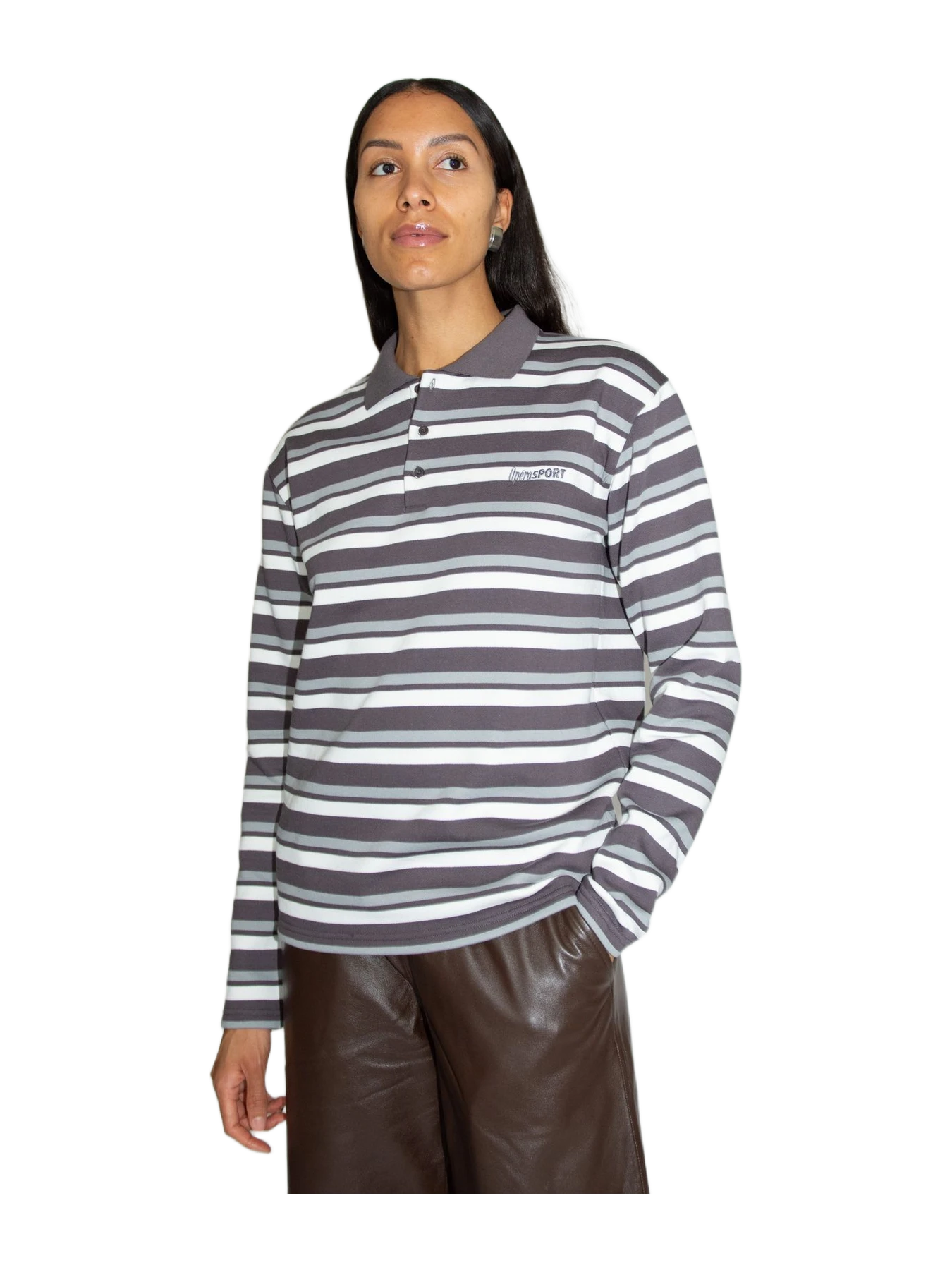 OpéraSPORT Opérasport, Roland Unisex Polo, Grey Stripes