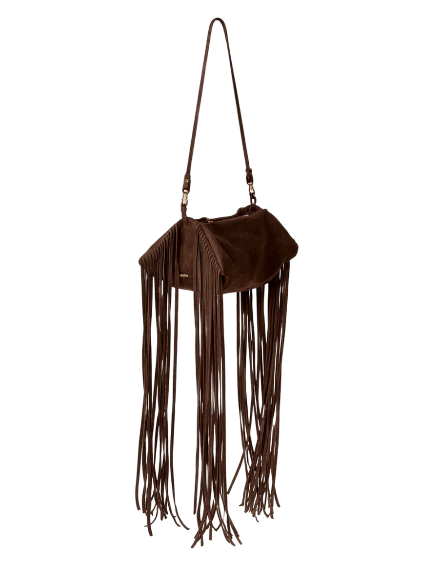 Altuzarra Origami Mini Fringed Suede Shoulder Bag