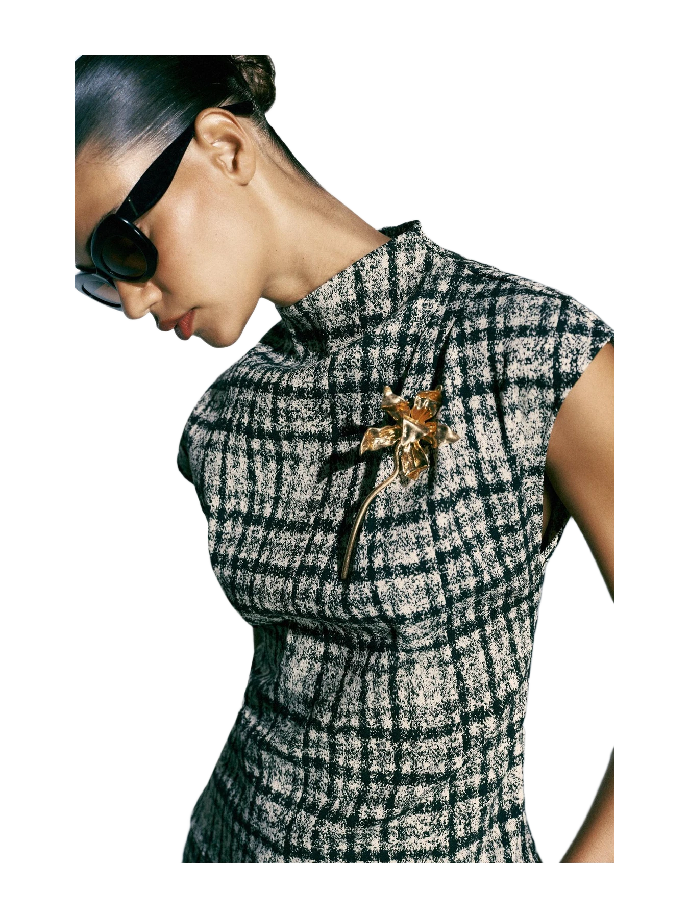 Zara Oversized Metal Flower Brooch