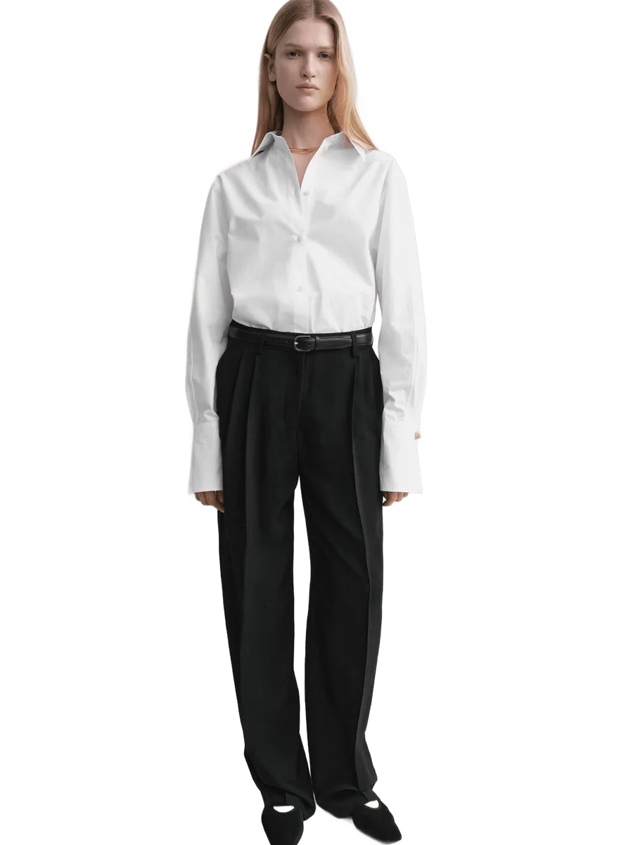 Totême Oversized tuxedo shirt white