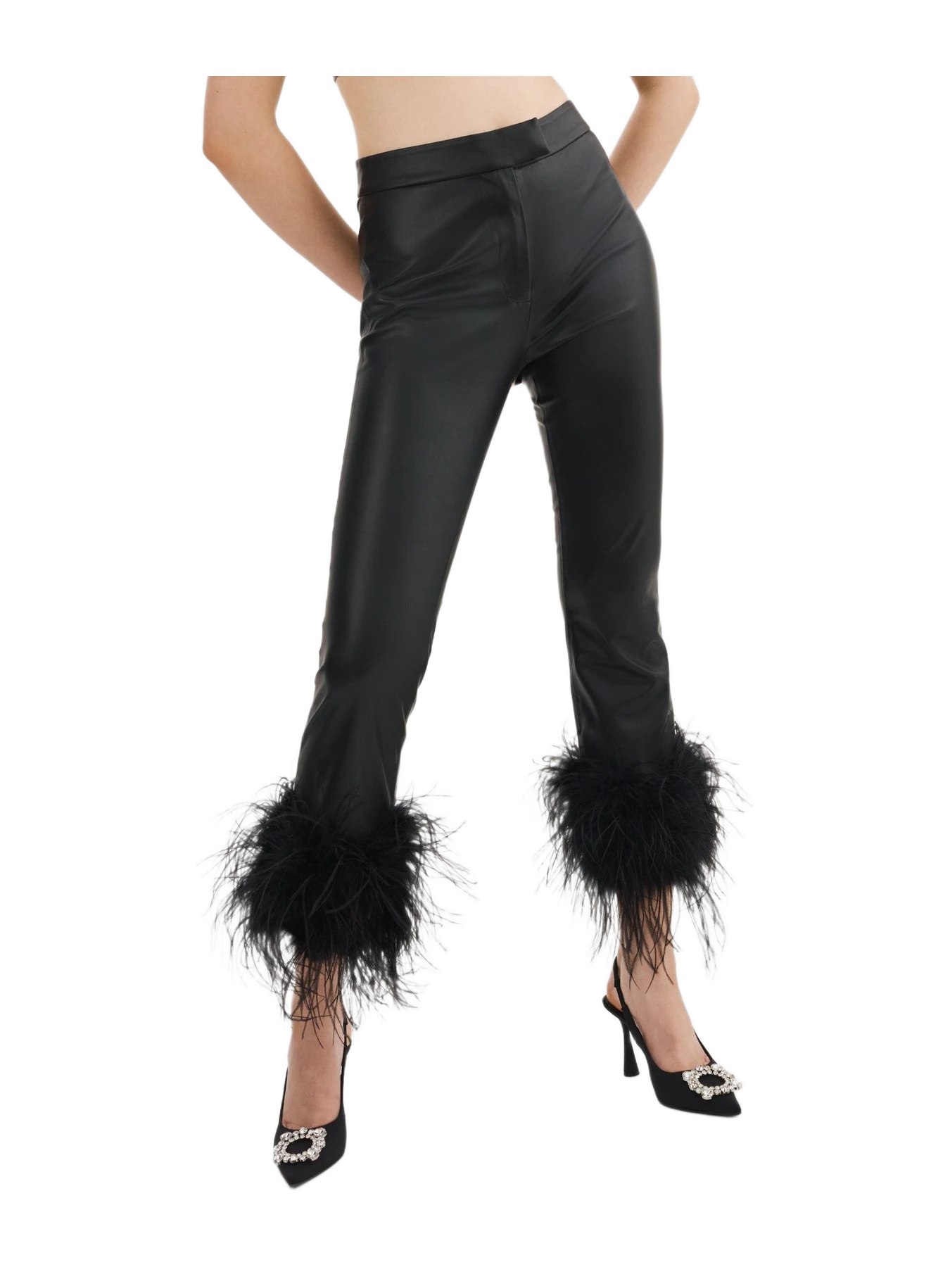 Lamarque Pagetta Feather Trimmed Trousers