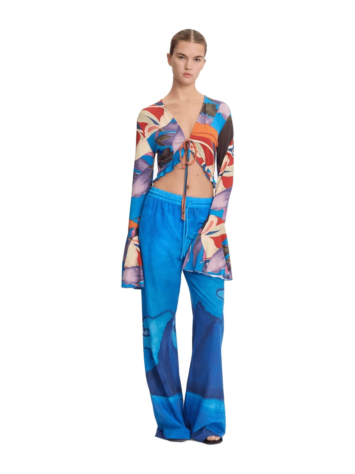 Donde Esteban Palenque Flores Jersey Blouse