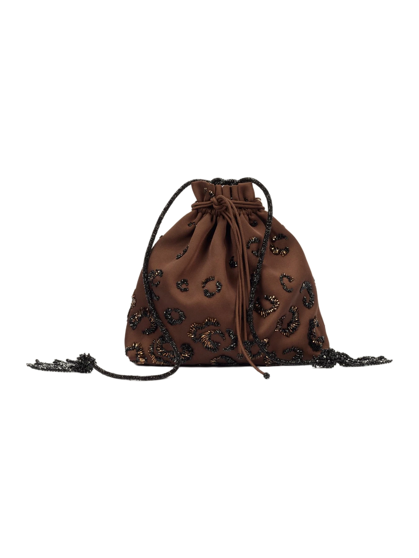 Fancì Club Pampas Hand-Embellished Drawstring Bag