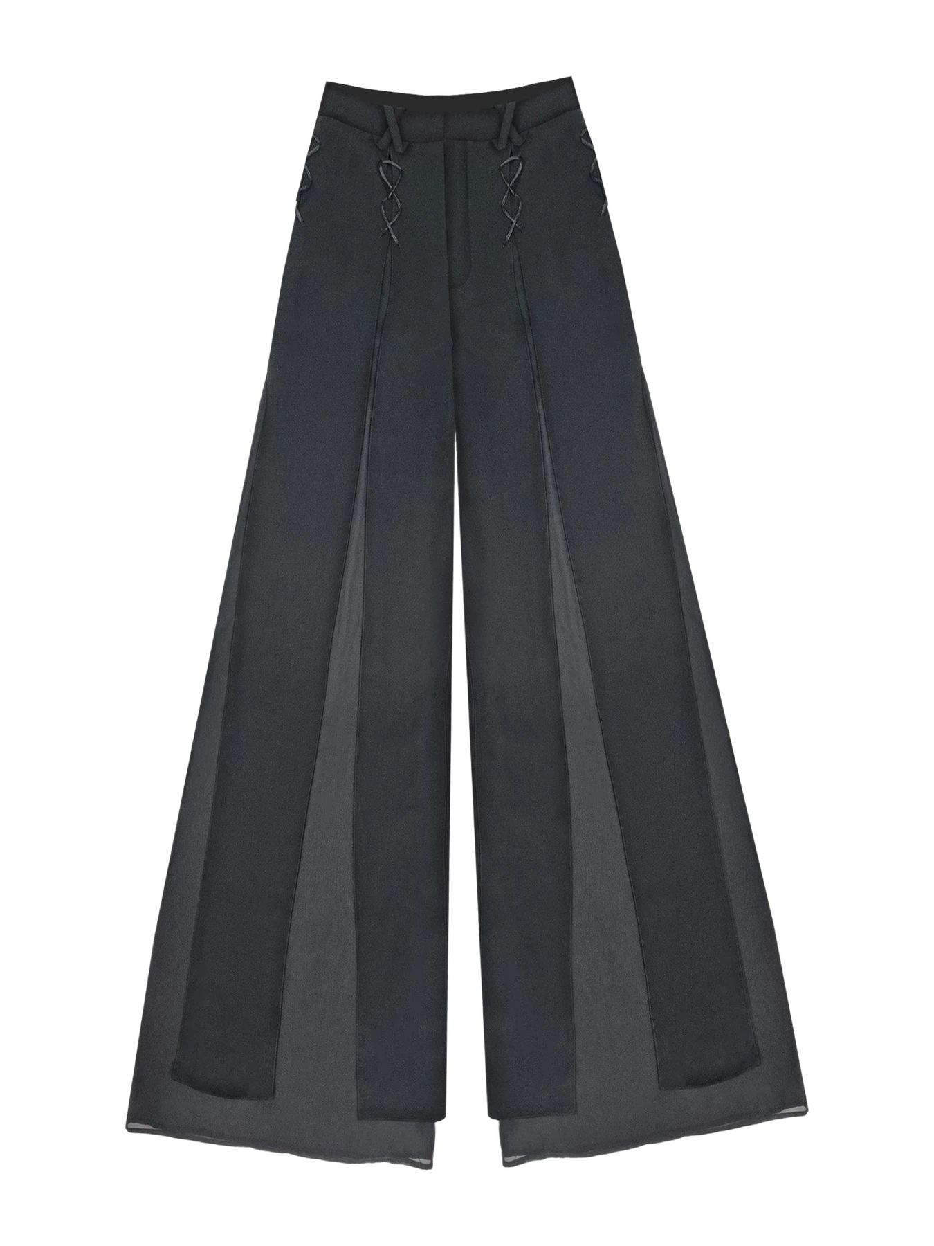 ELSA NILAJ Paneled Flare Trousers
