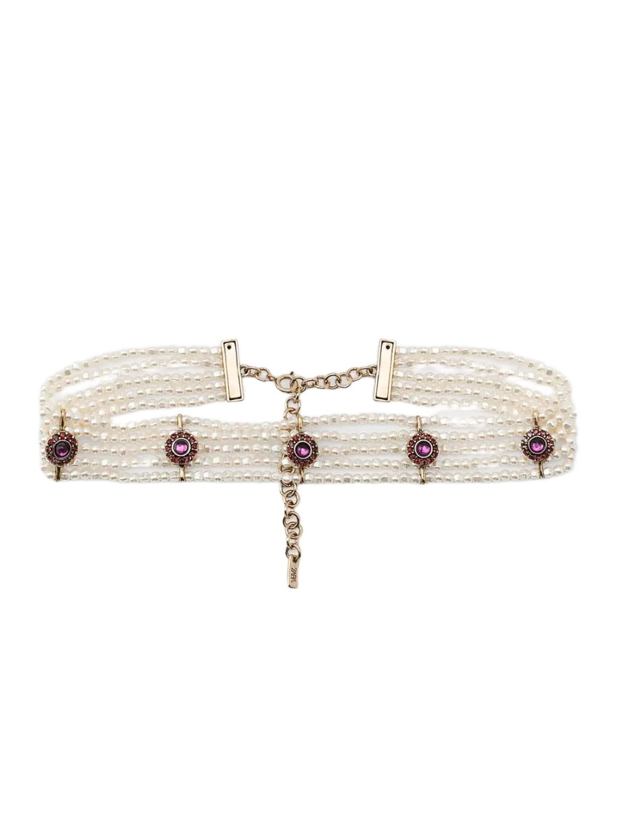 Zara Pearl And Crystal Choker