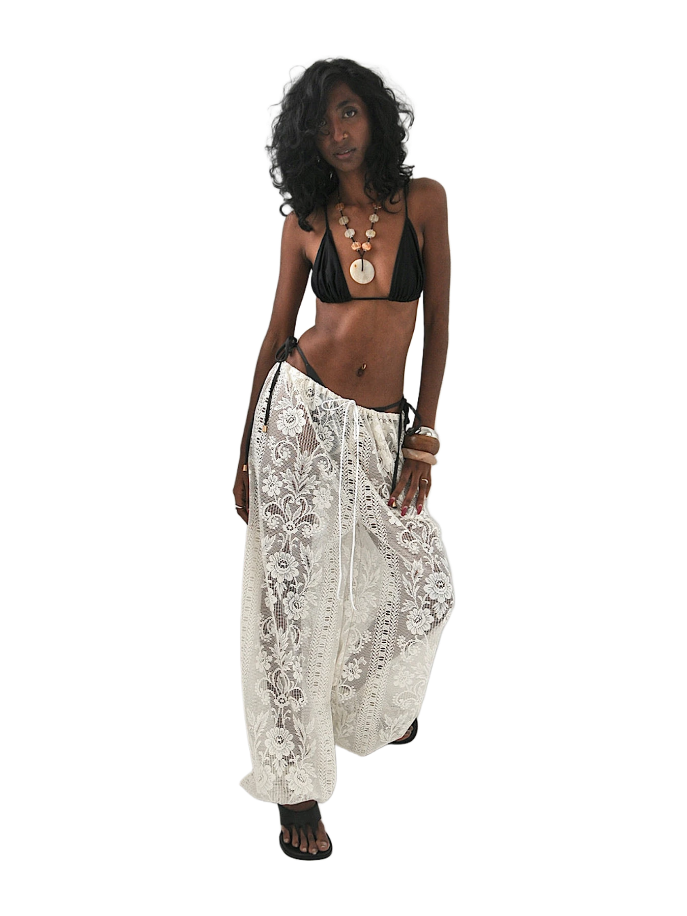 Concept A Label Peony Adjustable Vintage Lace Balloon Pants