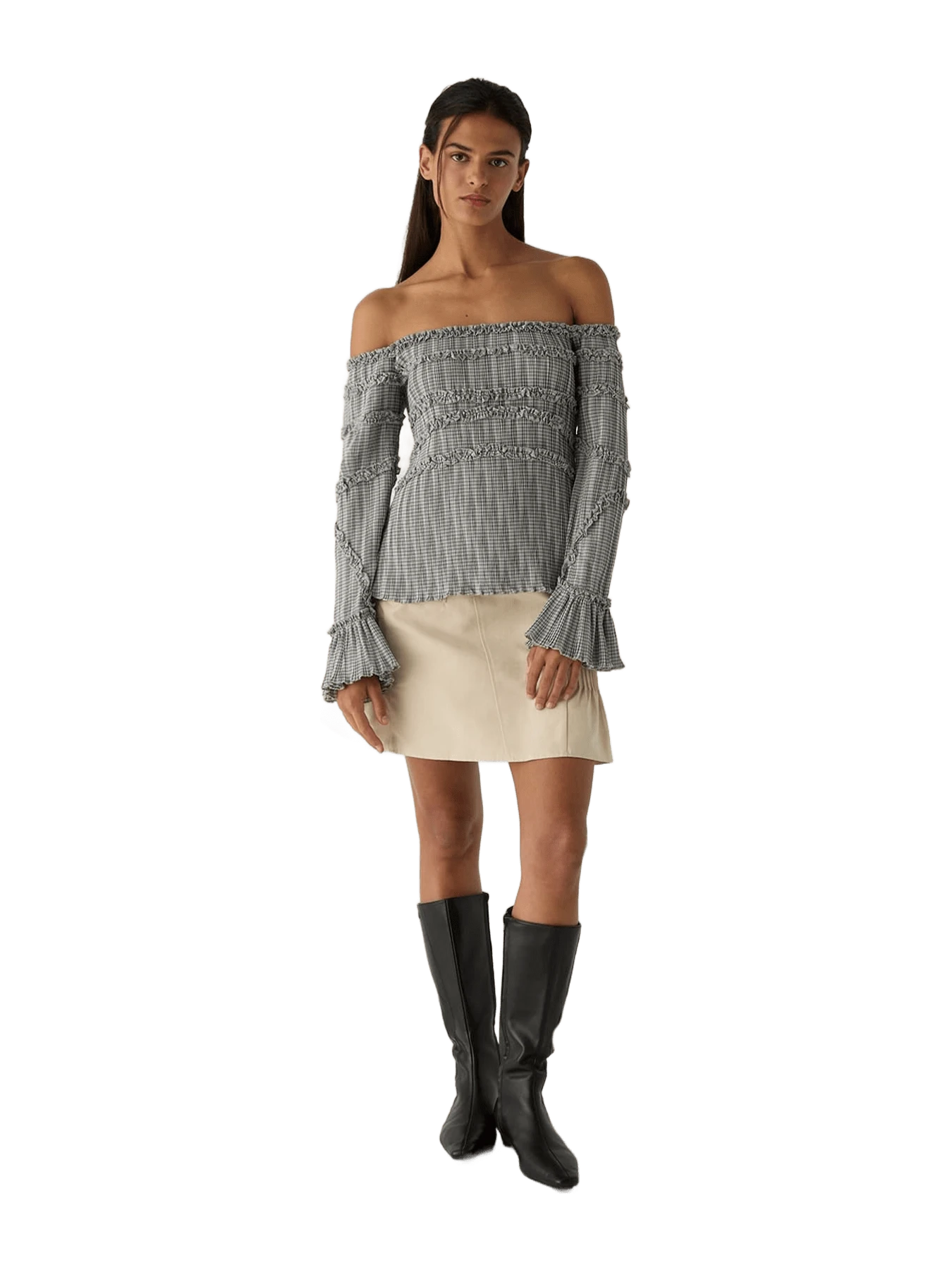 Laagam Petra Squared Textured Blouse
