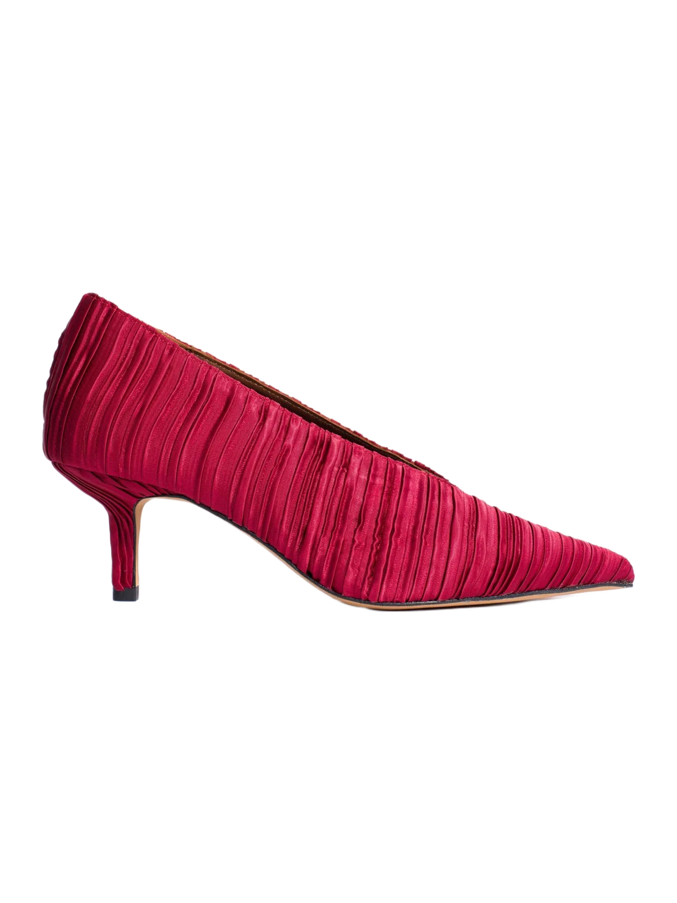 Anonymous Copenhagen Phia 55 Pin Pleated Satin Pomegranate