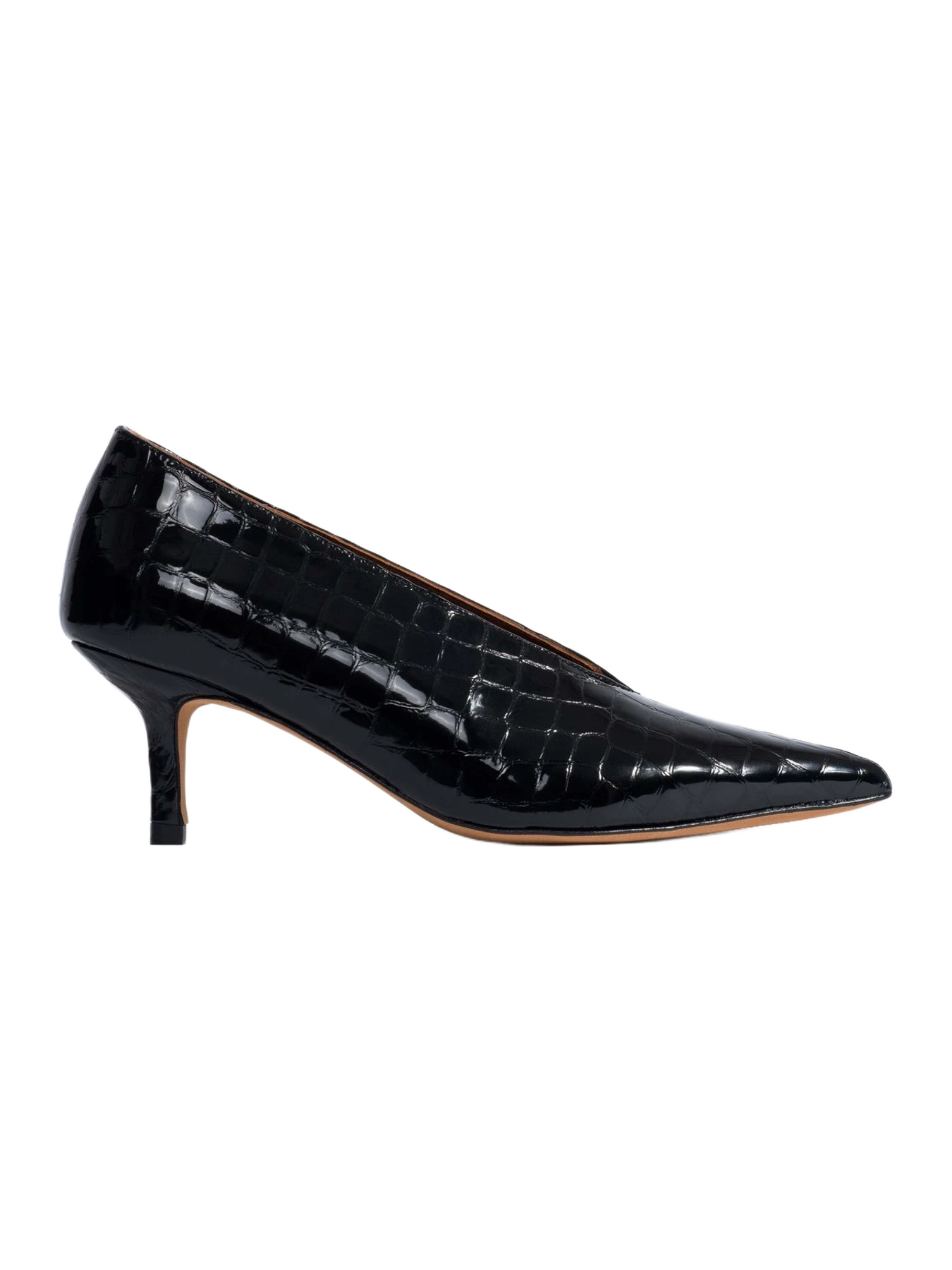 Anonymous Copenhagen Phia 55 pin Polished croco calf Black