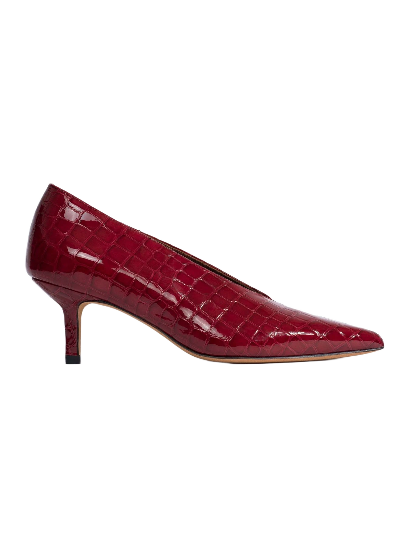 Anonymous Copenhagen Phia 55 pin Polished croco calf Pomegranate