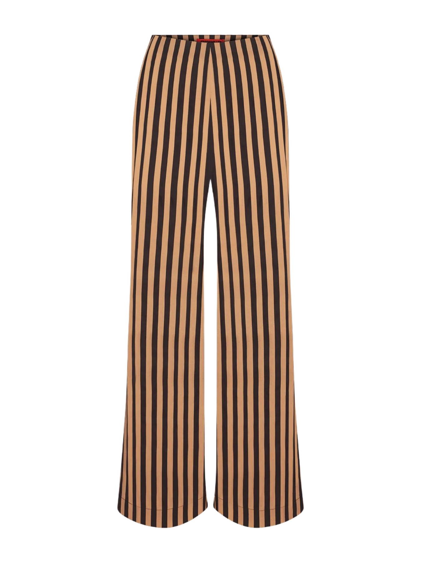 Simon Miller Pia Poplin Pant In Black/Tan Stripe