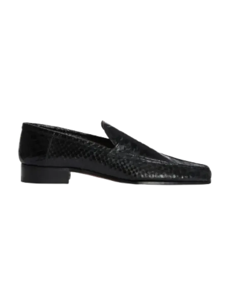 Paris Texas Python-print leather loafer