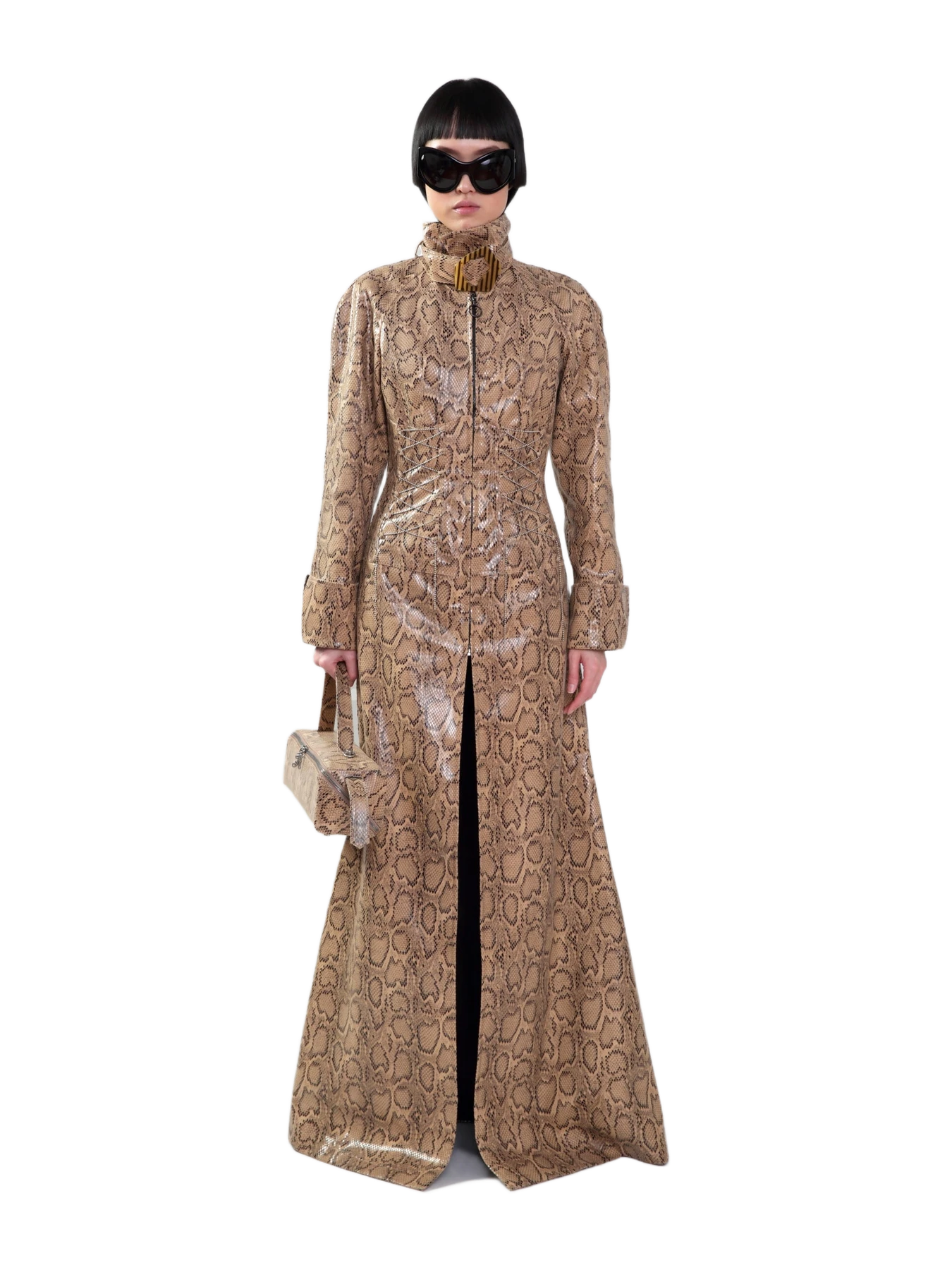 Kim Shui Python Trench Coat-Pre Order