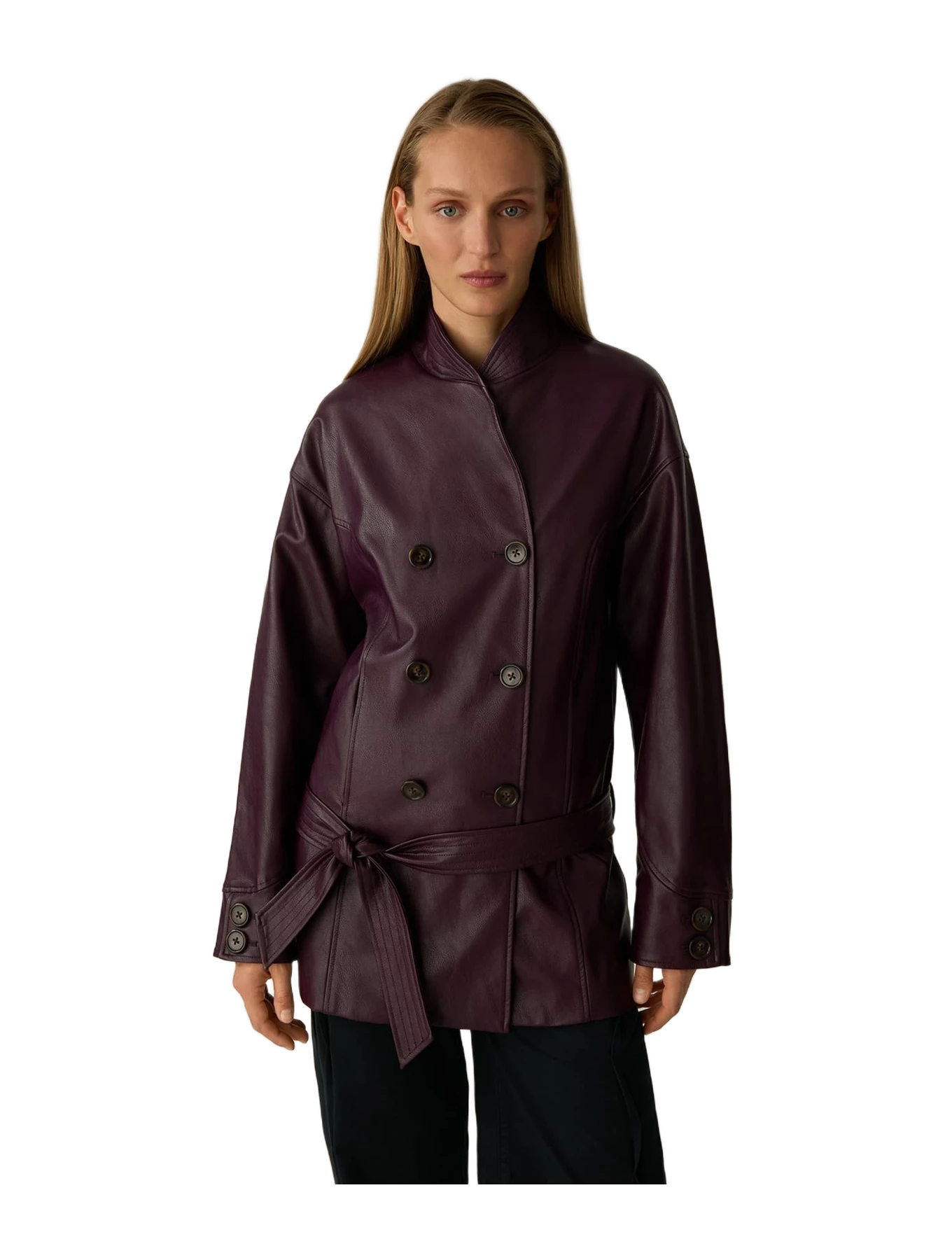 Laagam Quinn Plum Long Jacket