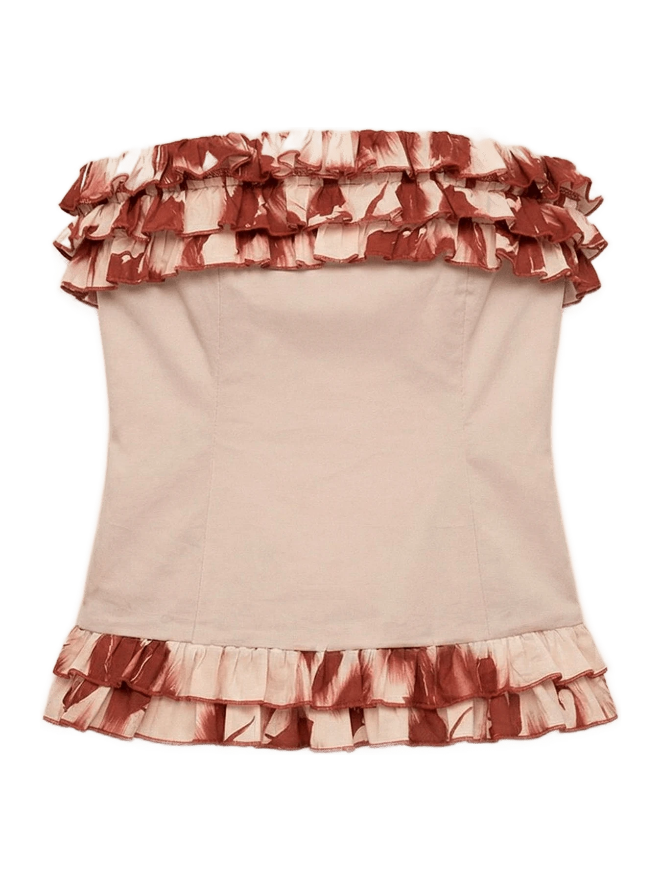 Carmen Says Red Noctis Flower Print Top