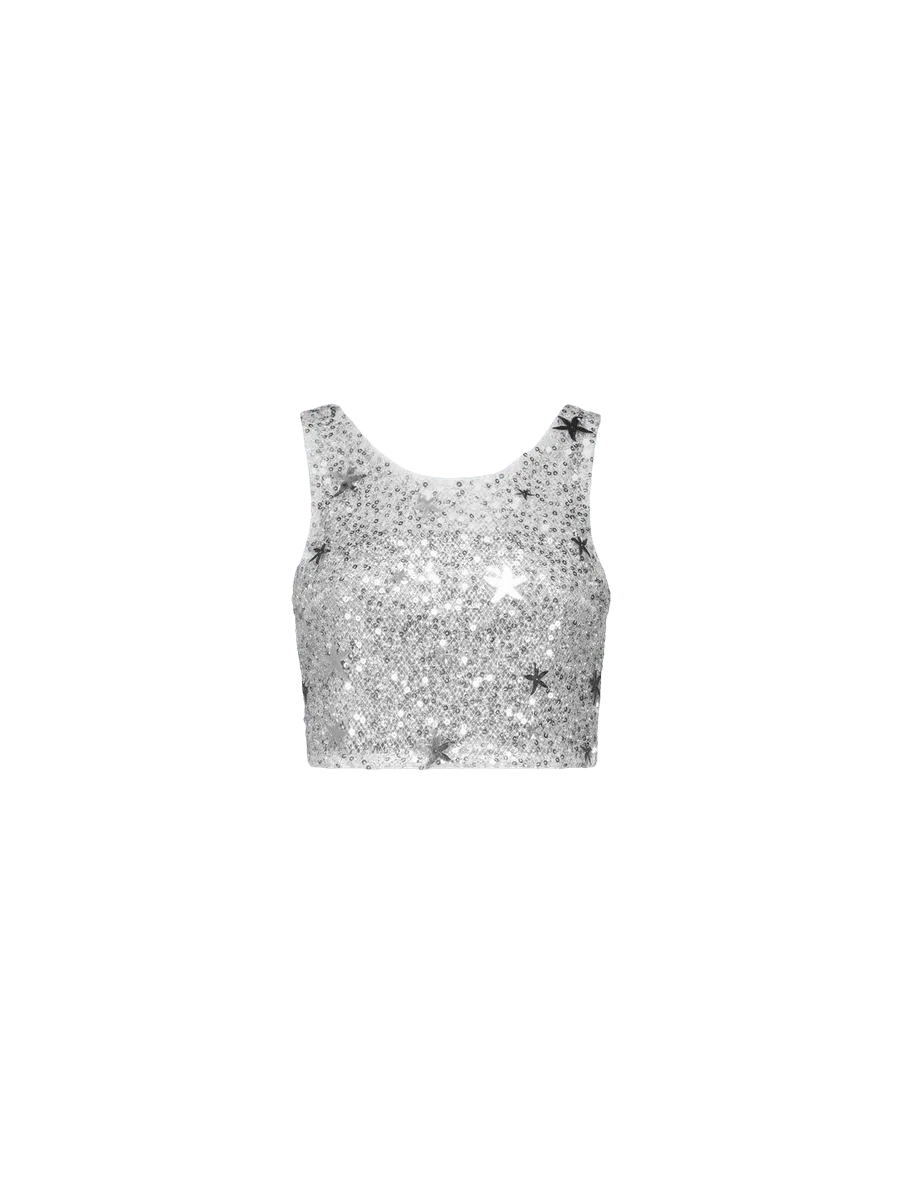 Leslie Amon Rena Top - Silver