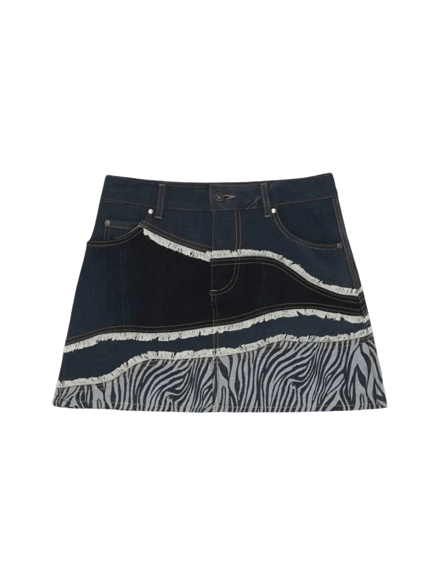 Ahluwalia Rework Denim Skirt